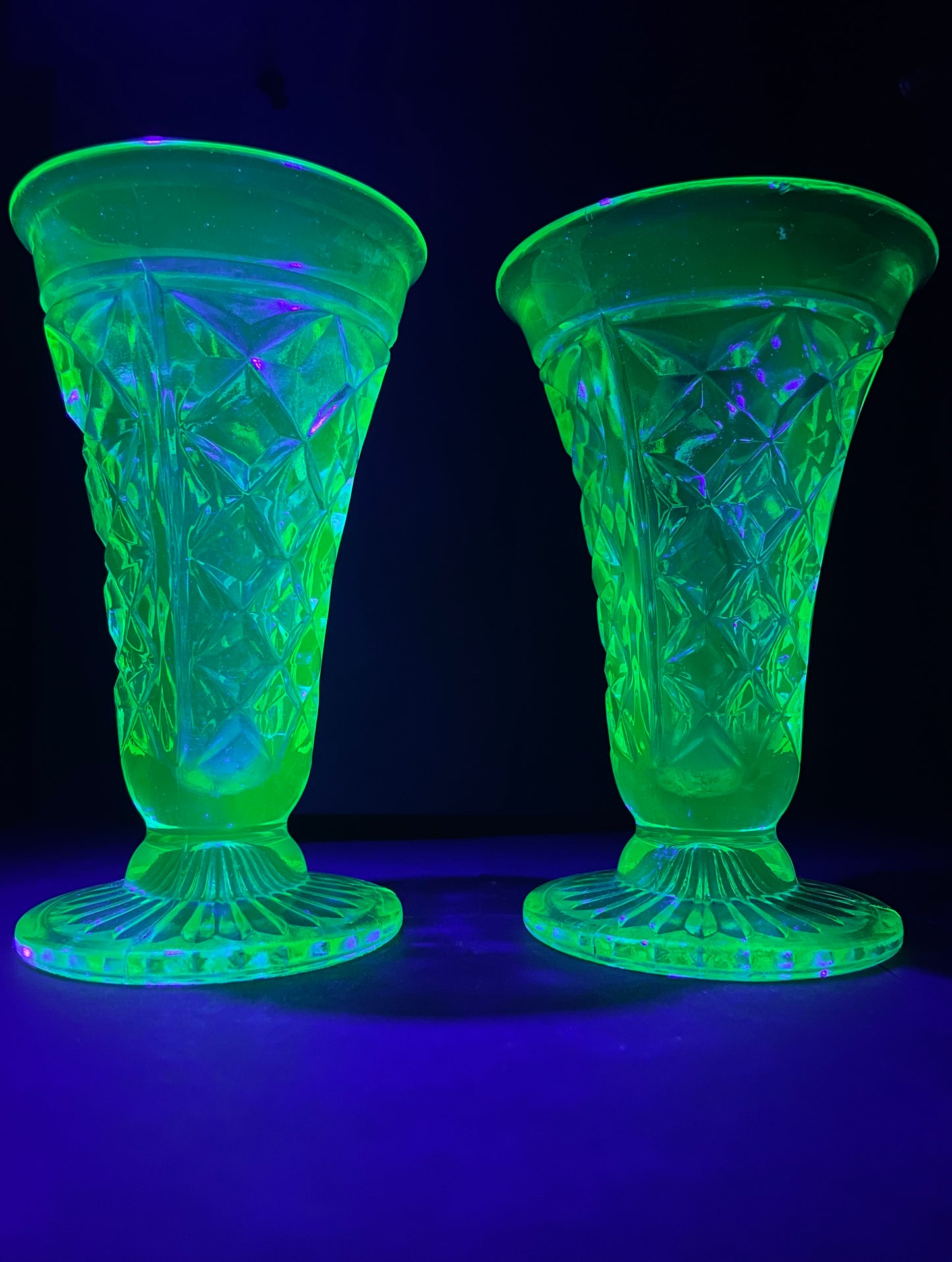 Uranium Glass Vases