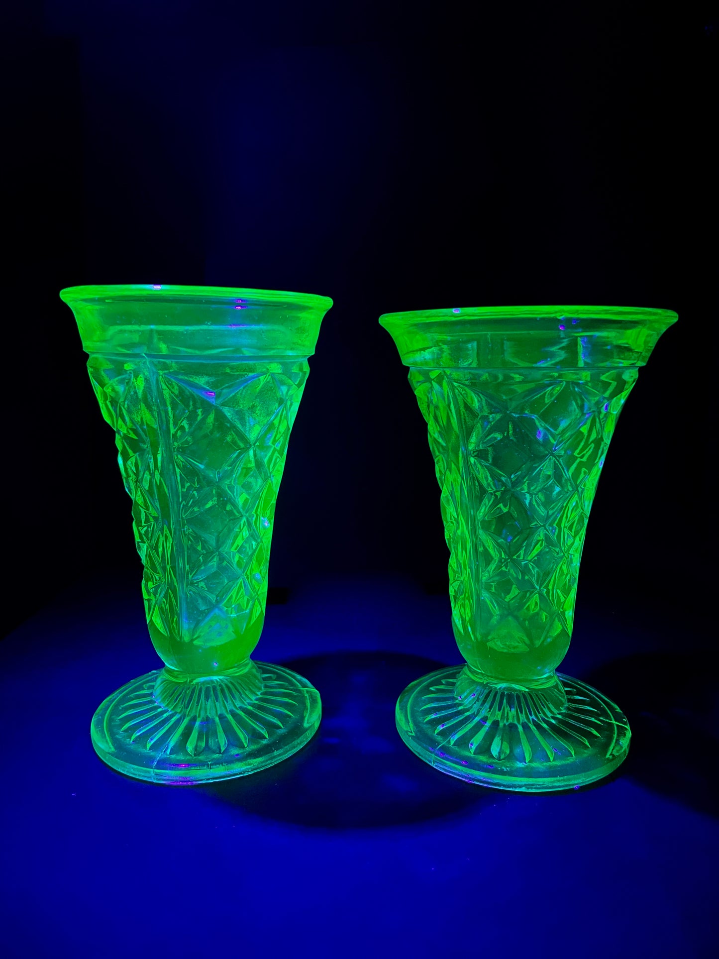 Uranium Glass Vases