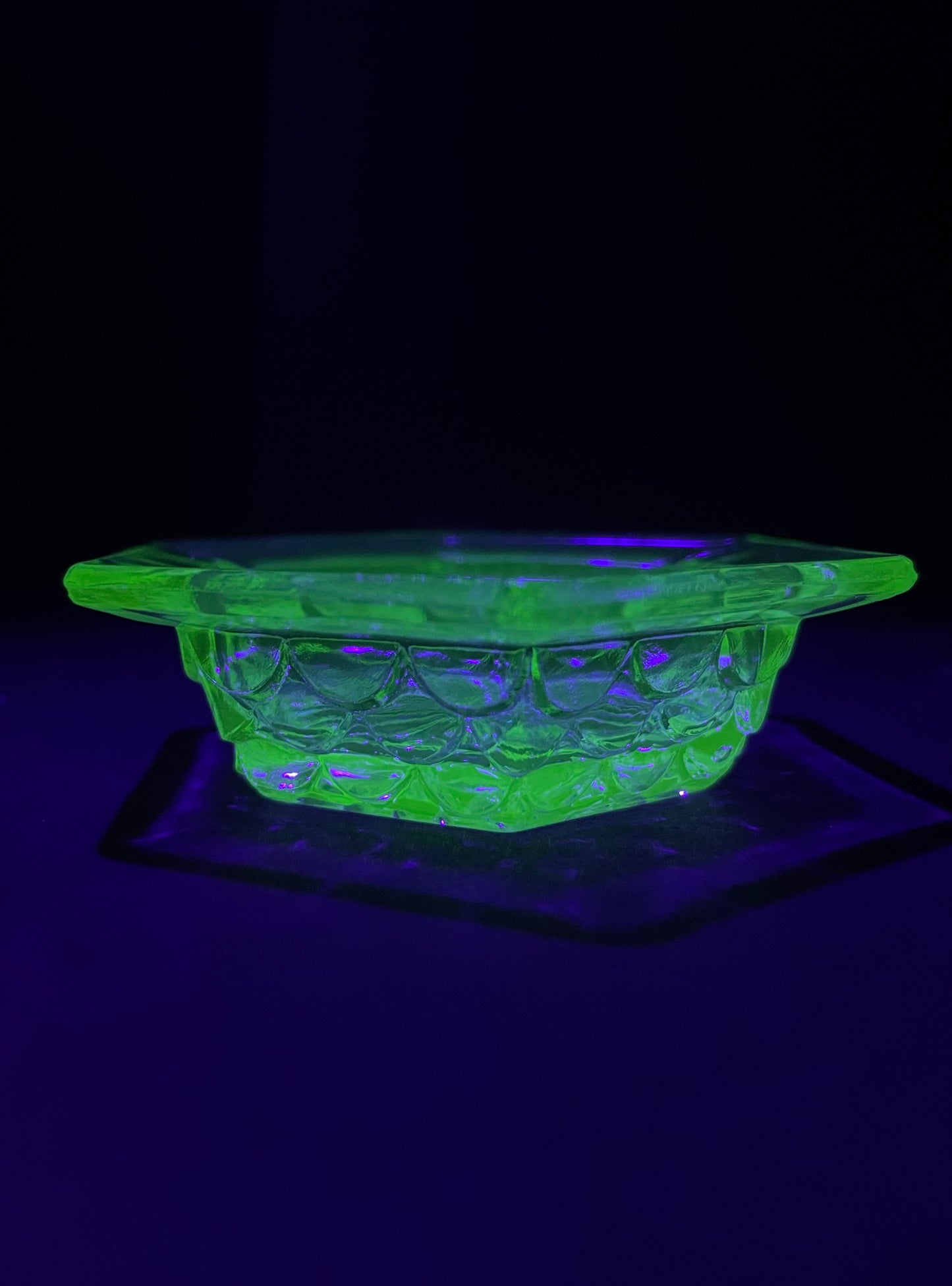 Small Uranium Glass Salt Bowl