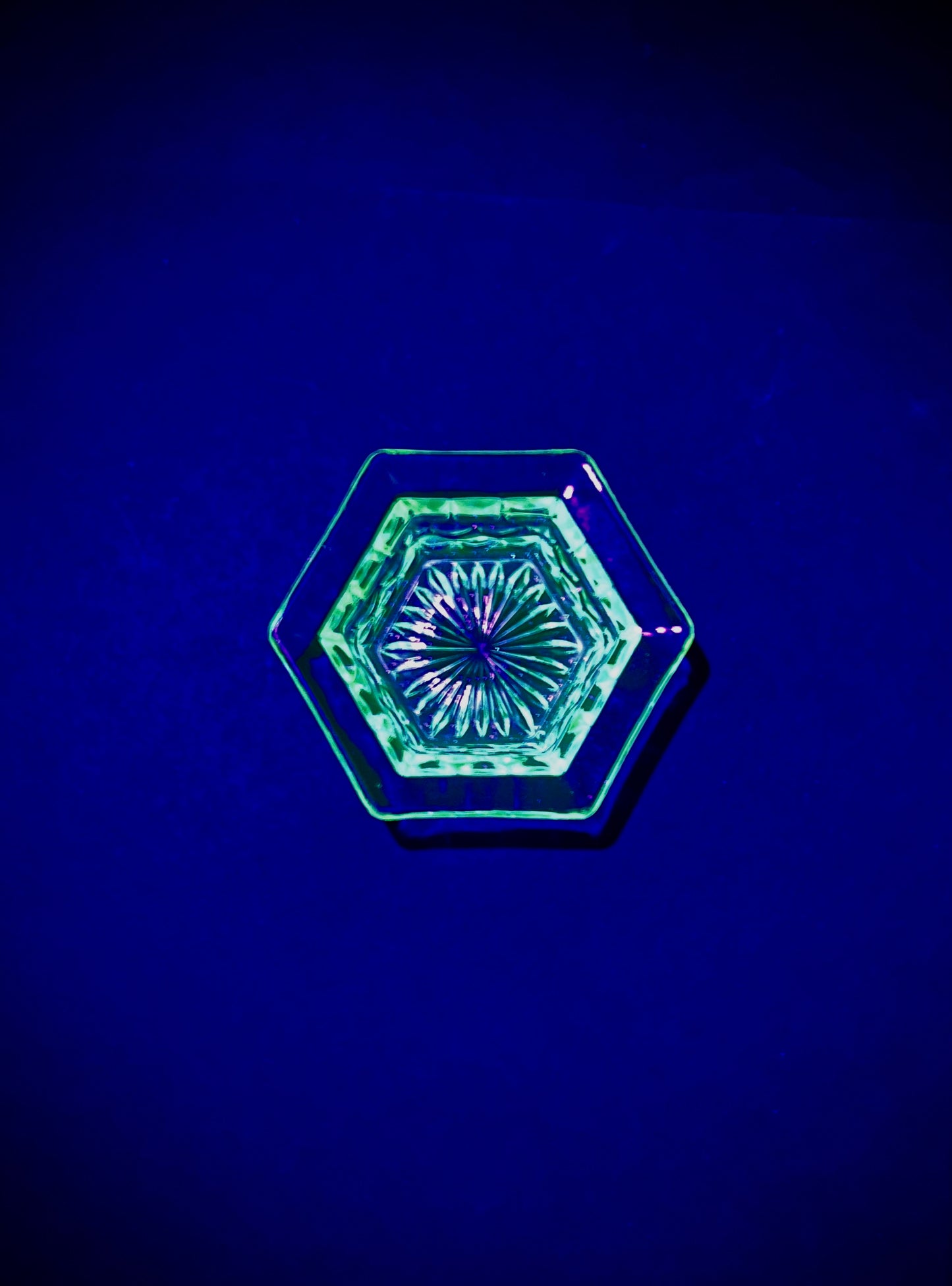 Small Uranium Glass Salt Bowl