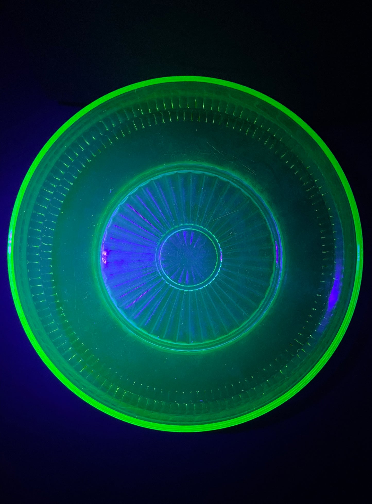 Large Uranium Glass Bowl