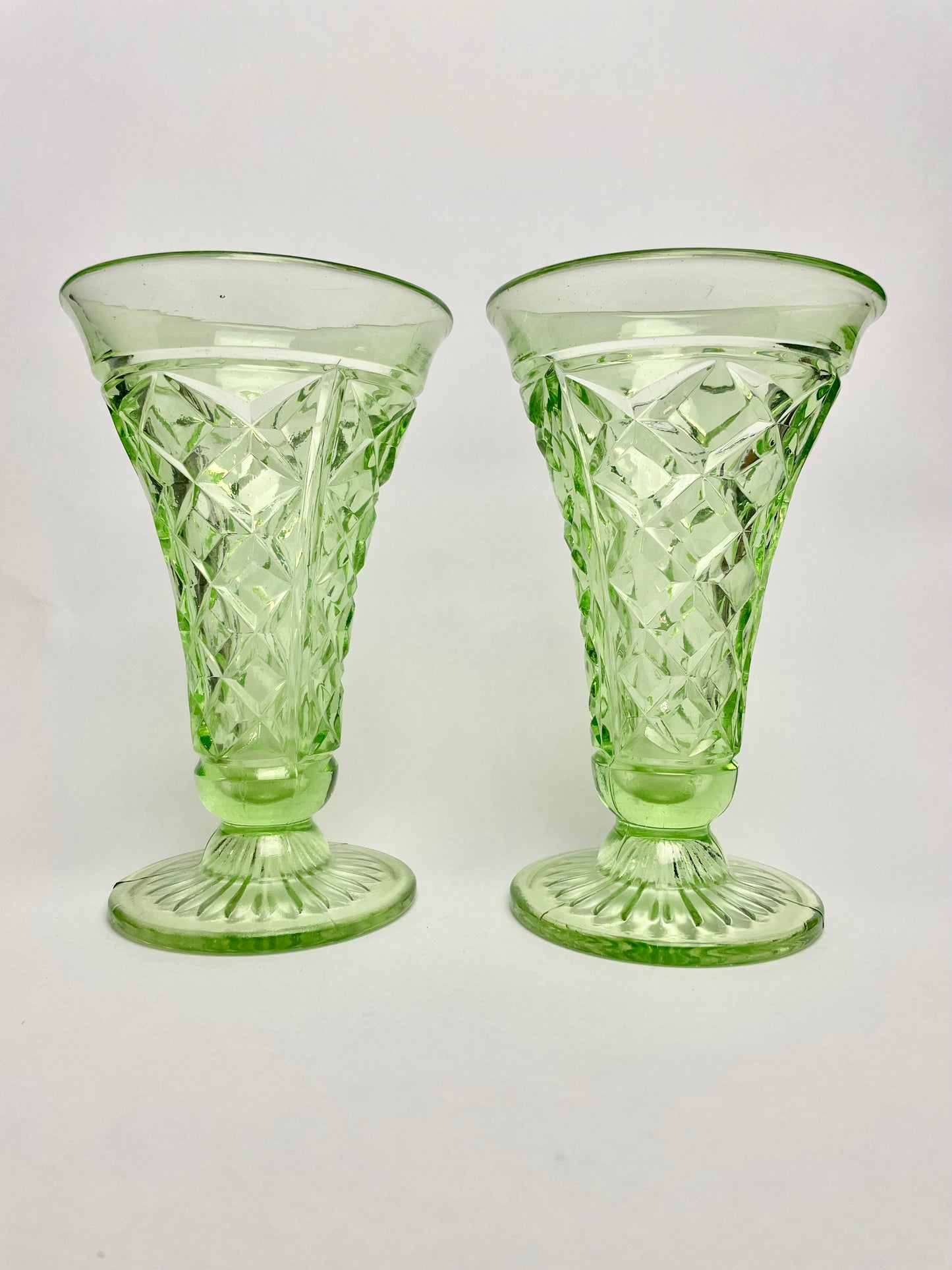 Depression Glass Vases