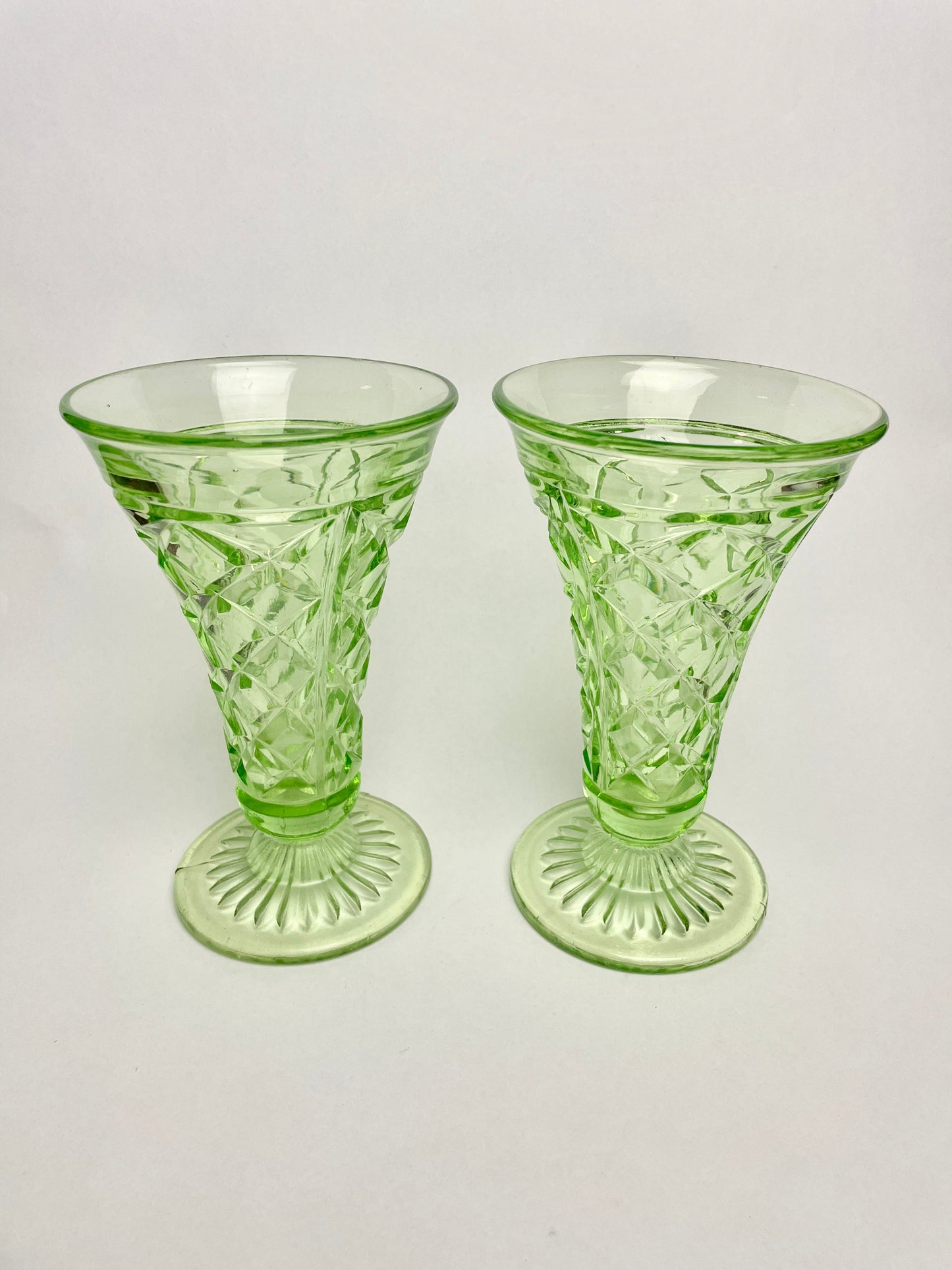 Depression Glass Vases