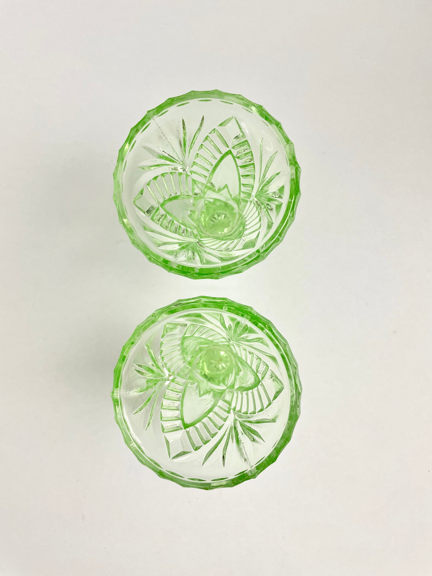 Small Depression Glass Vases