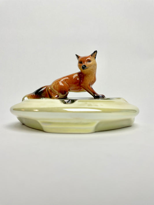 Wembley Ware Fox with Large Duck Transfer Ashtray
