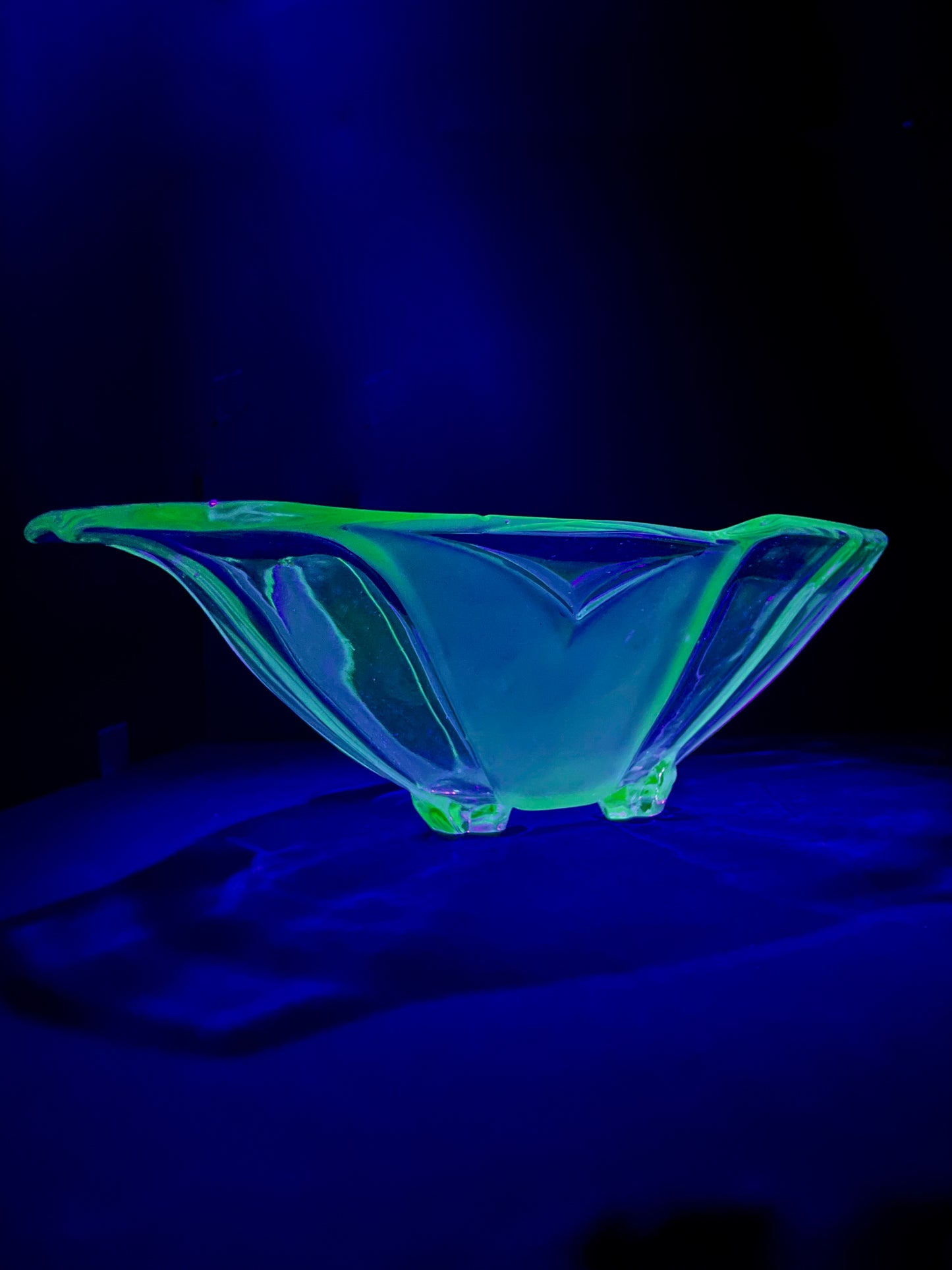 Art Deco Uranium Glass Bowl
