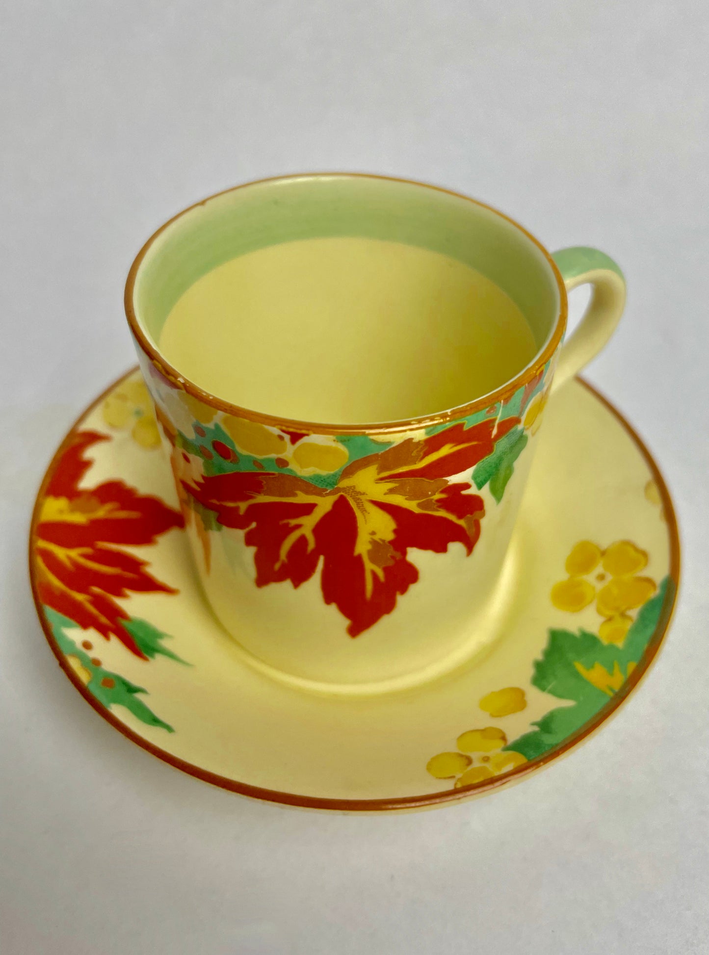 Royal Doulton Art Deco Maple Coffee Set D5302