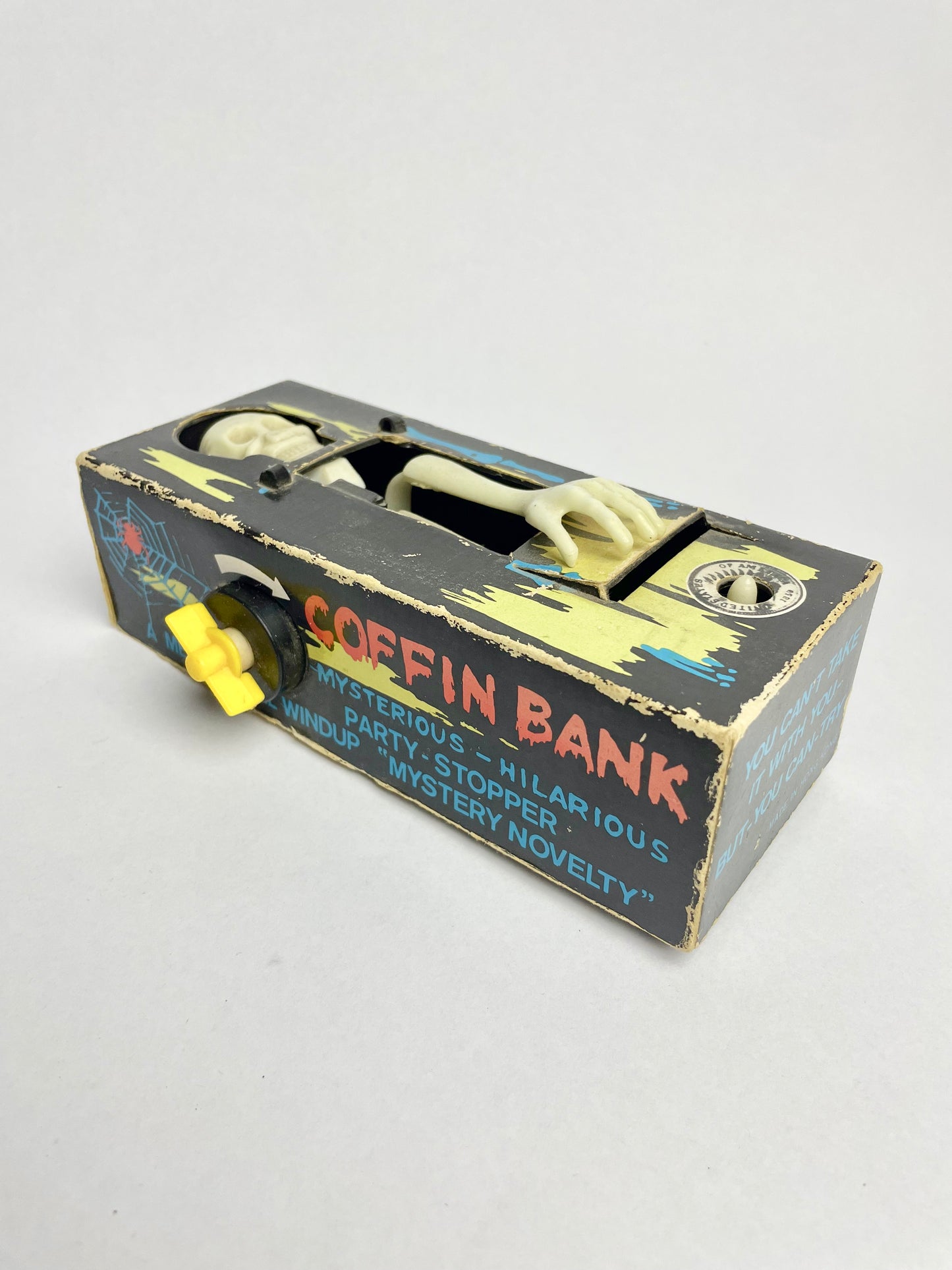 Vintage Coffin Bank Everlast Wind Up Halloween Money Bank Hong Kong