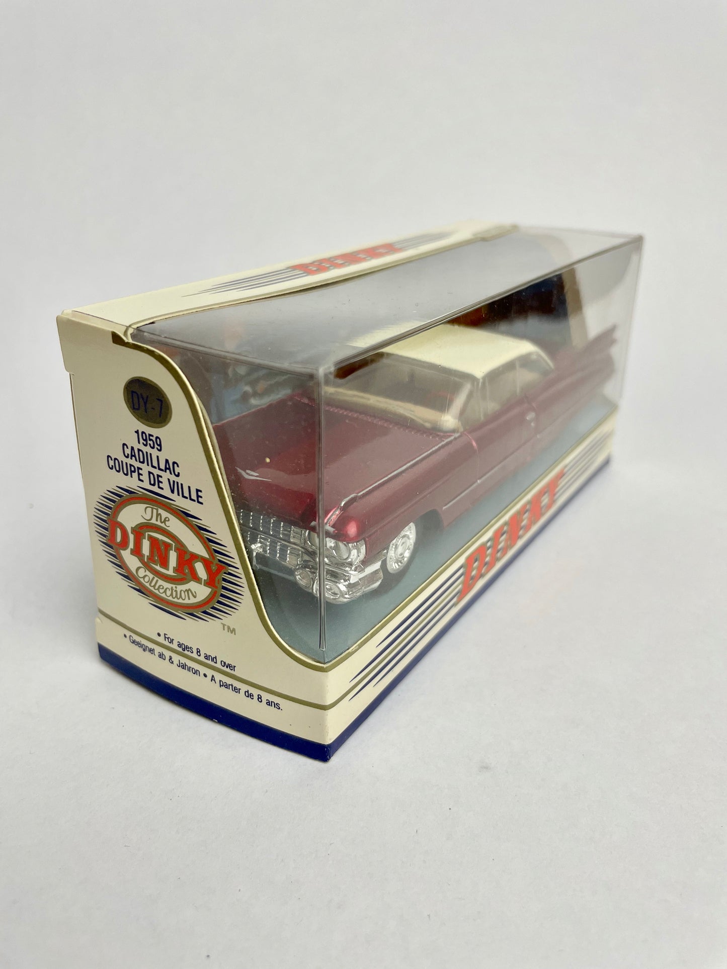 Dinky by Matchbox DY-7 1959 Cadillac Coupe de Ville Deep Metallic Red, White