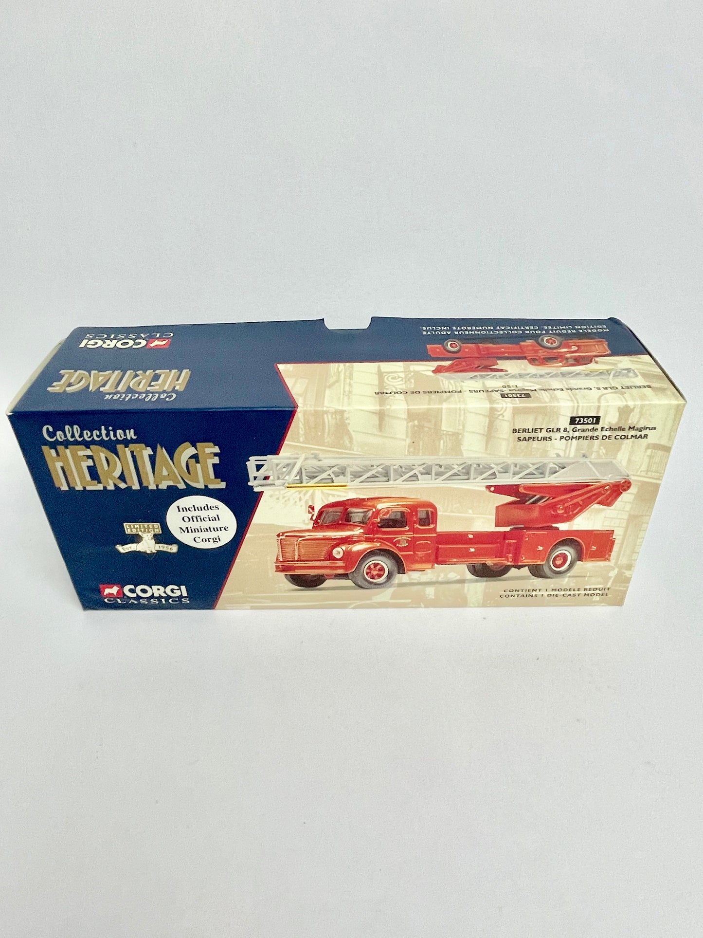 Corgi 73301 Berliet GLR 8 Fire Engine for Colmar Diecast Model 1:50 73301
