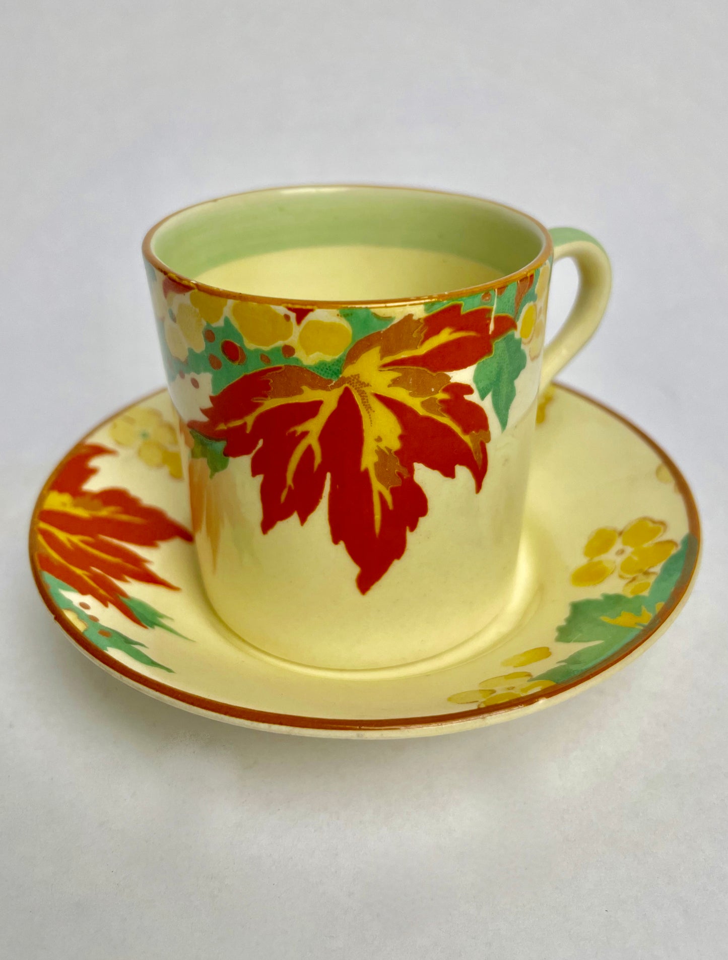 Royal Doulton Art Deco Maple Coffee Set D5302