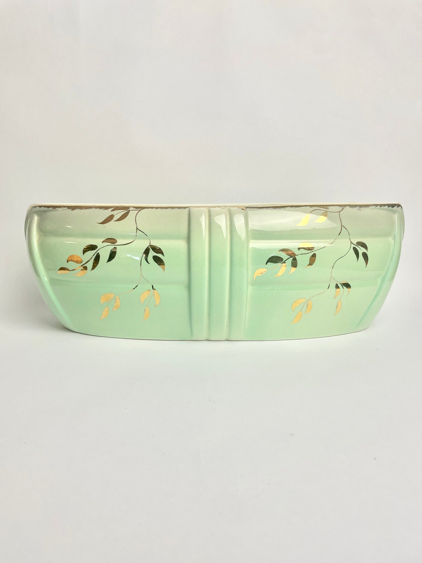 Large Vintage Pates Trough Vase Bowl