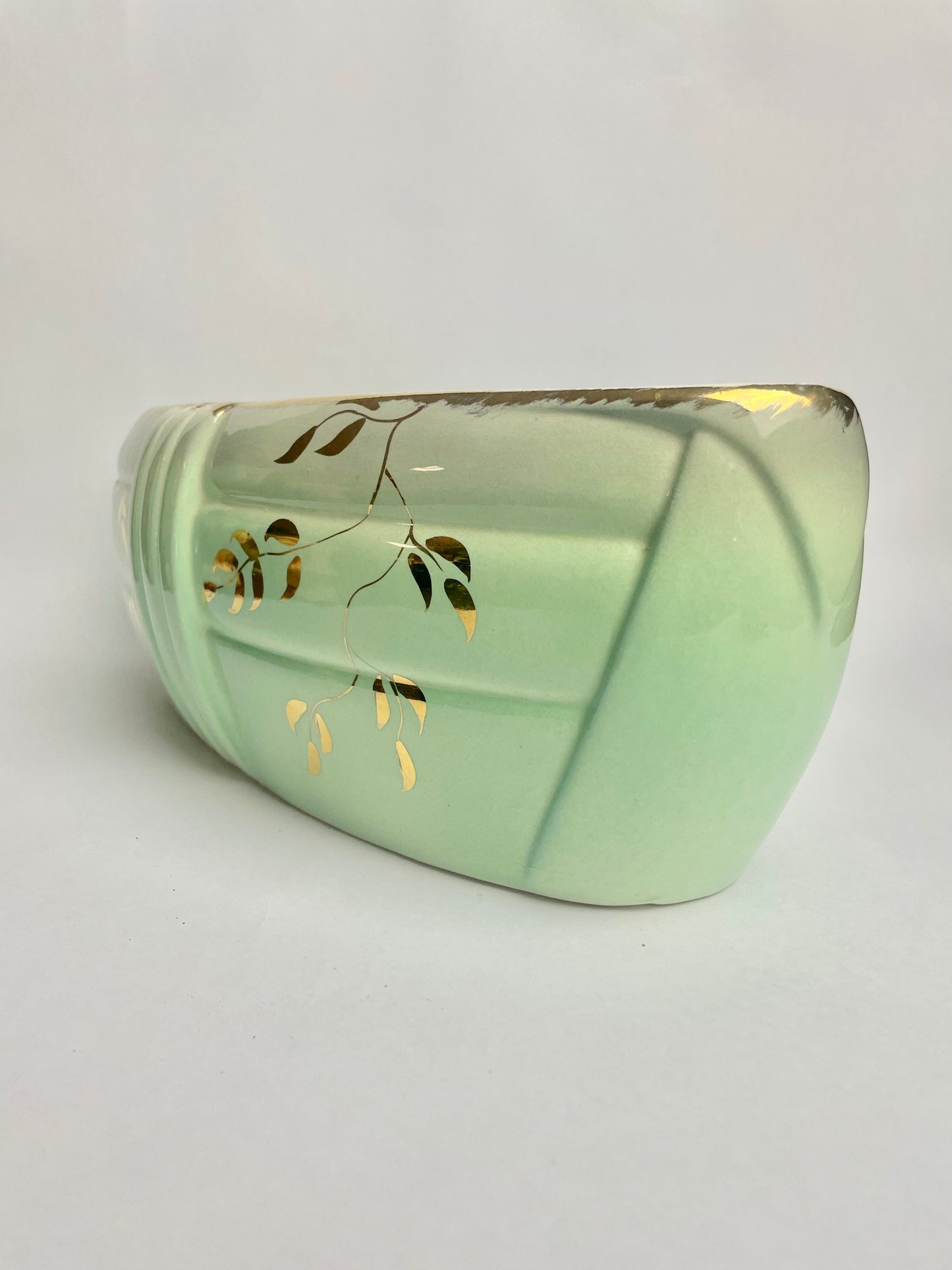 Large Vintage Pates Trough Vase Bowl