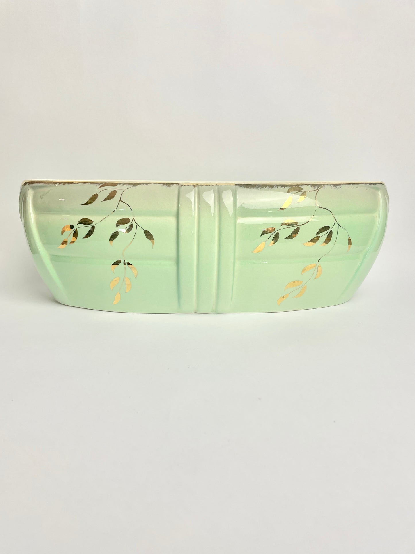 Large Vintage Pates Trough Vase Bowl