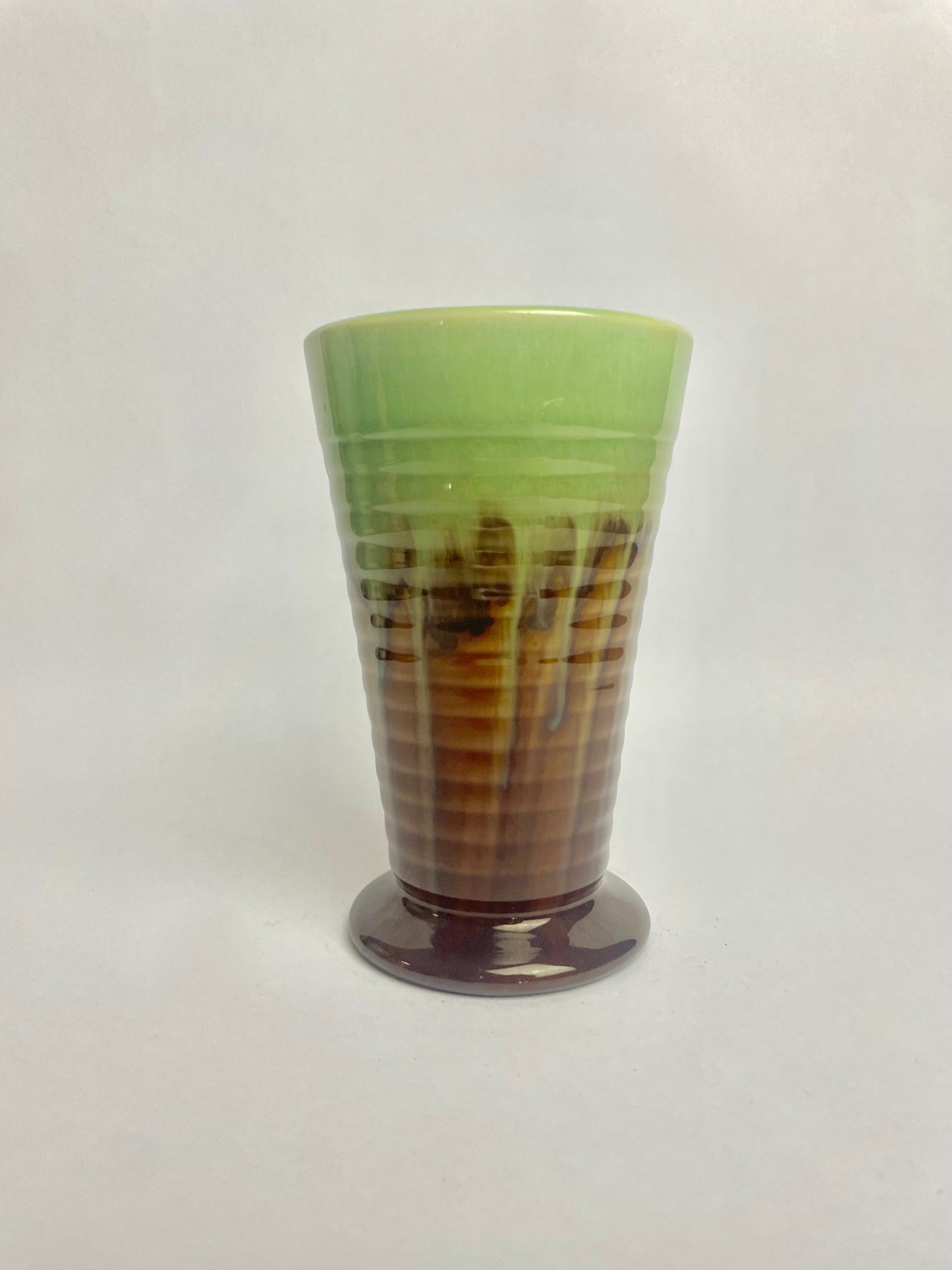Newtone Pottery Sydney Ribbed Drip Glaze Vase
