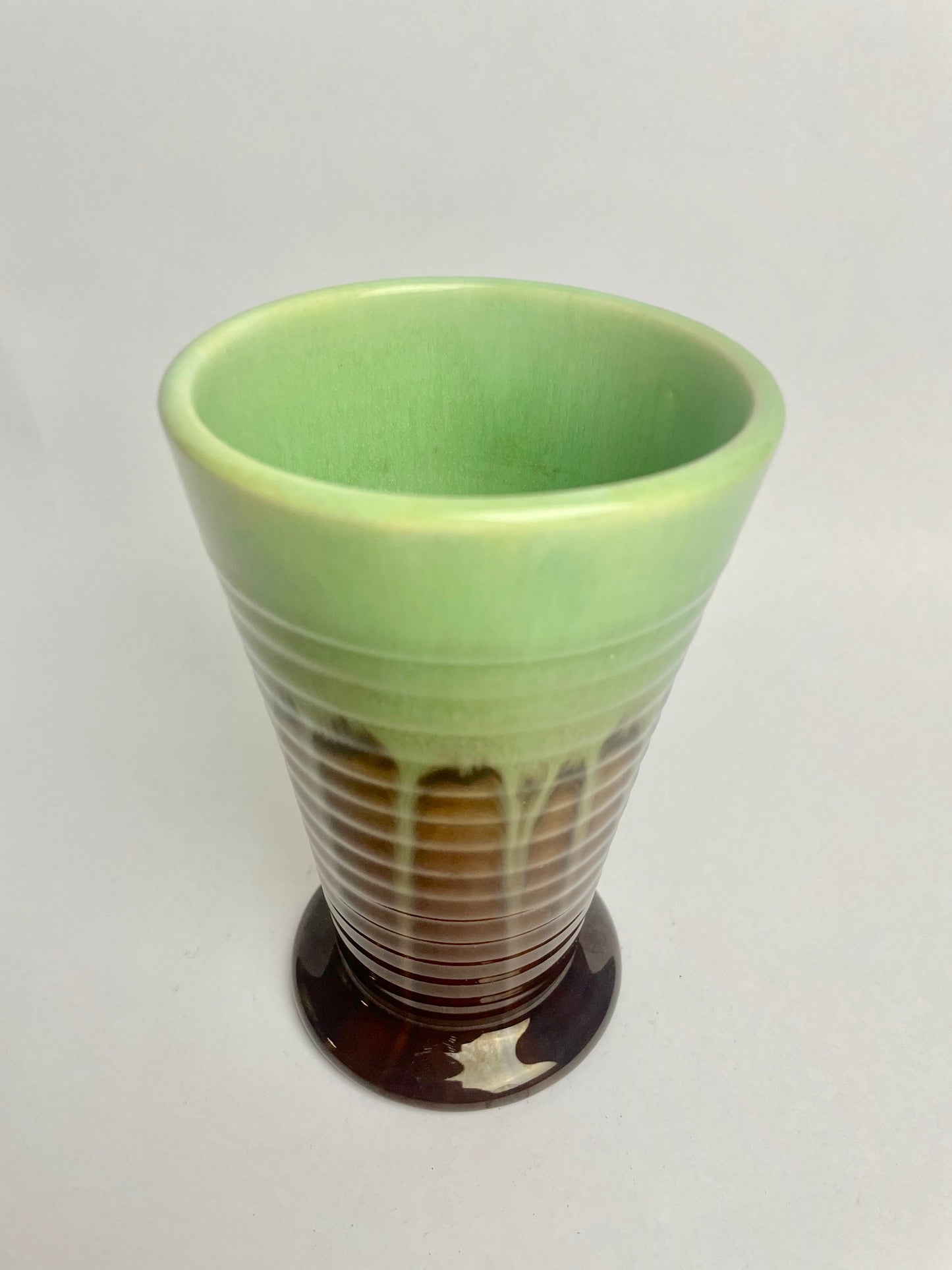 Newtone Pottery Sydney Ribbed Drip Glaze Vase