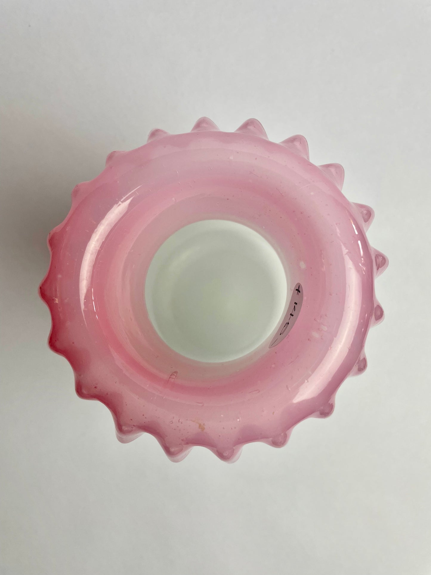Victorian Pink and White Satin Vase