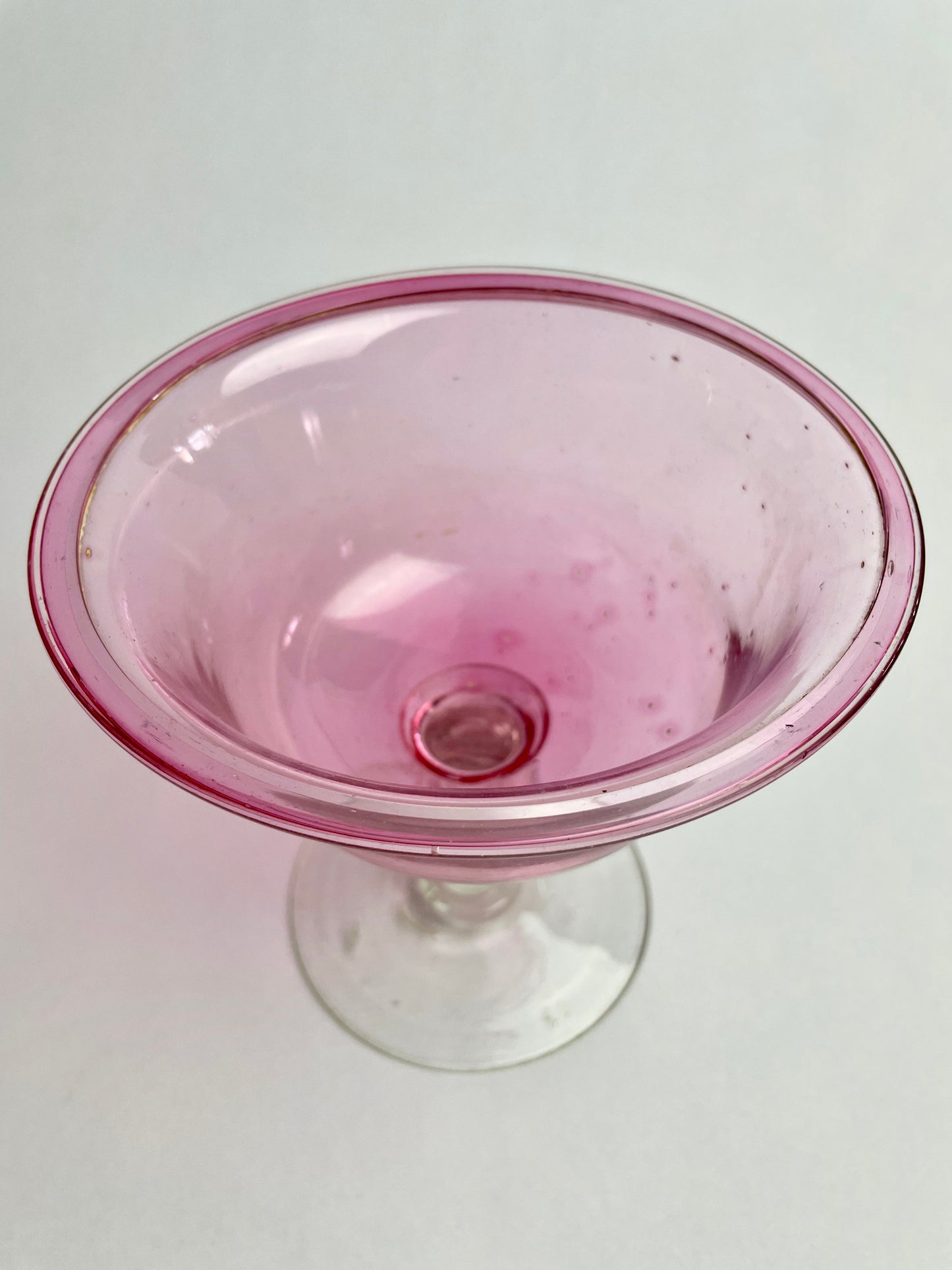 Victorian Cranberry Glass Compote