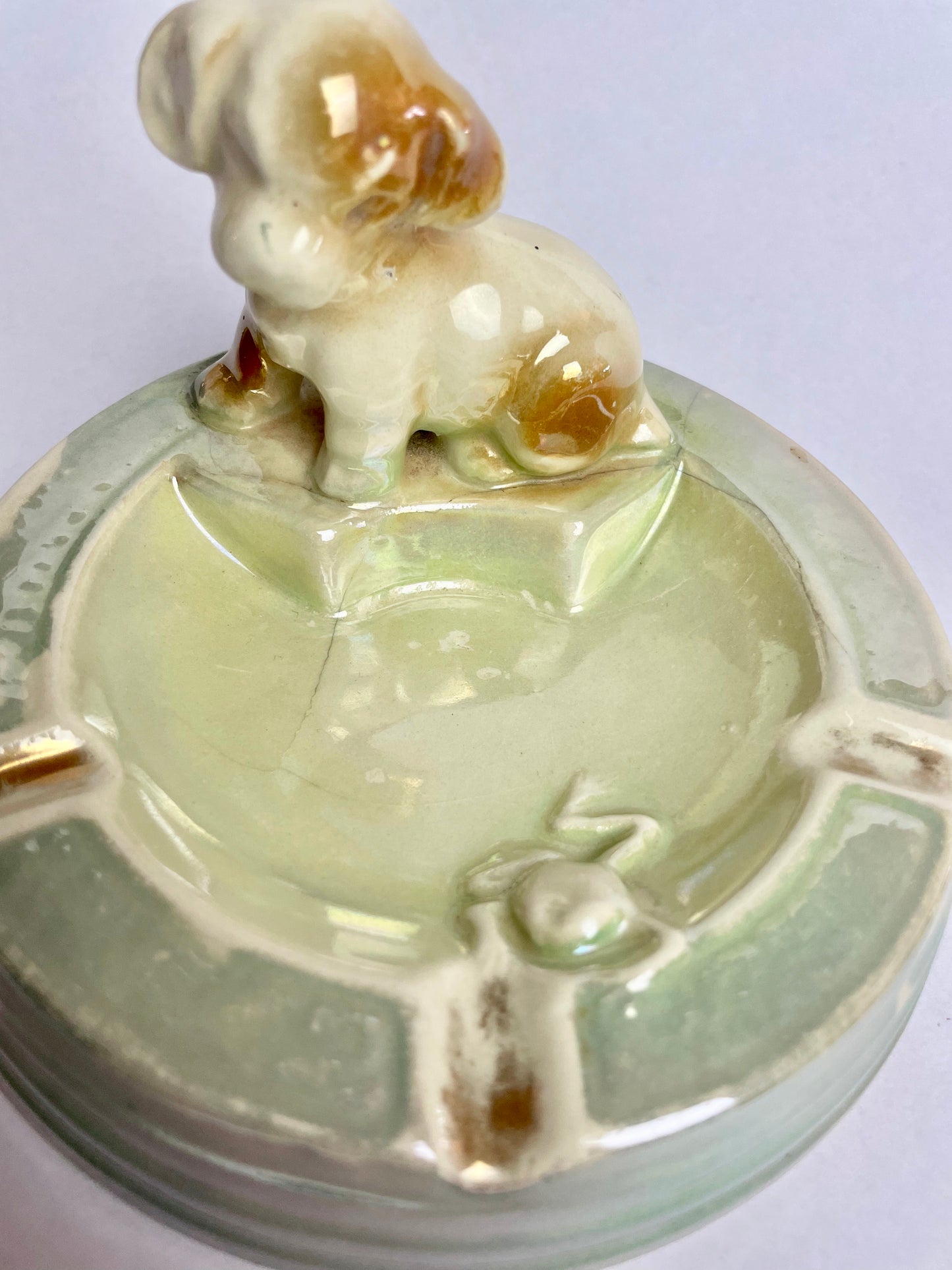 Wembley Ware Puppy & Frog Ashtray