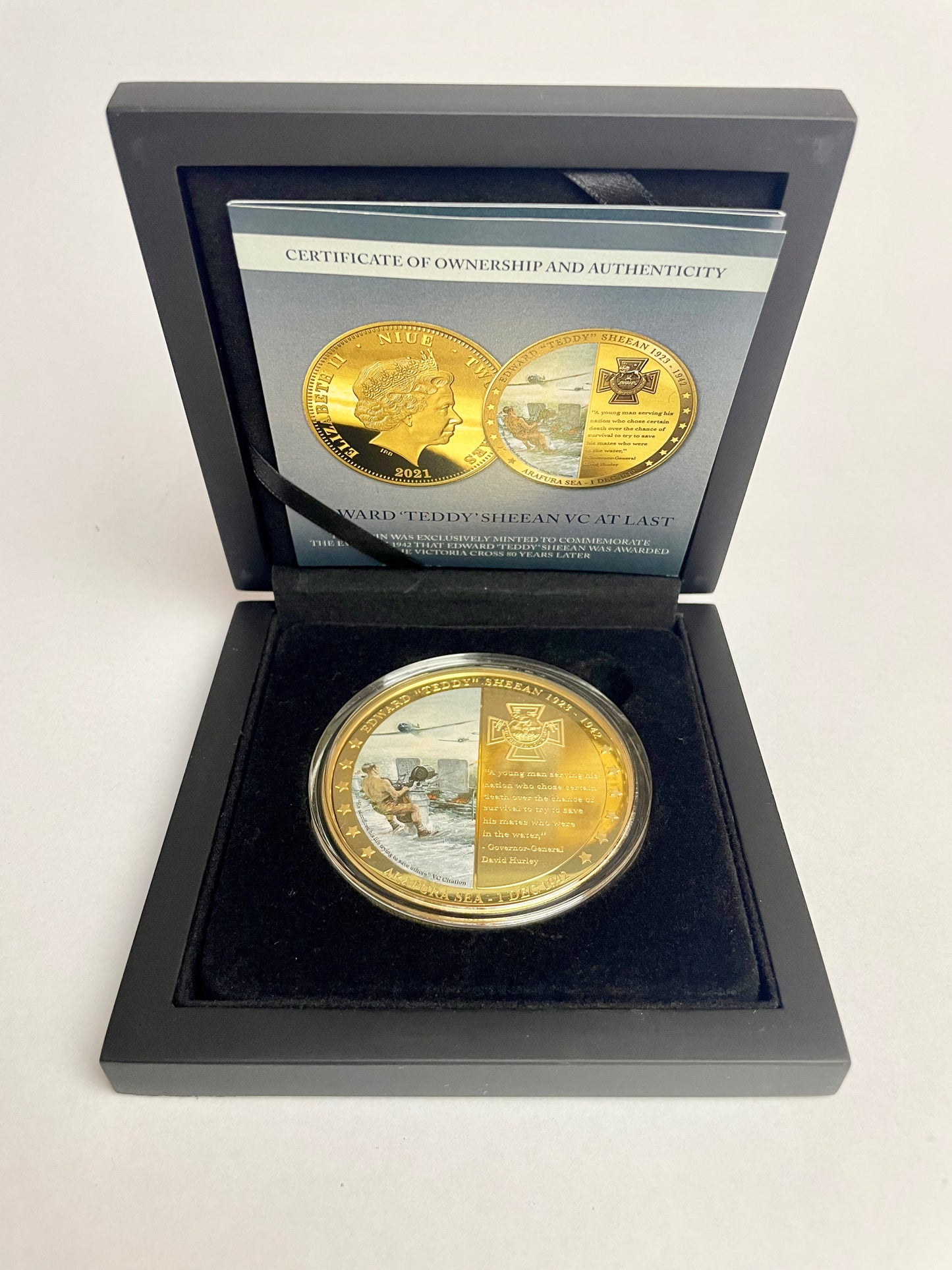 Teddy Sheean VC At Last Golden Proof Coin