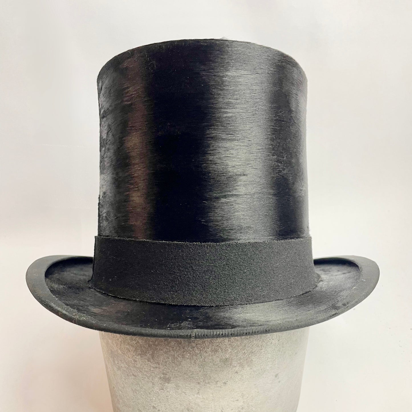 Victorian Black Silk Top Hat with Original Box by Dunn & Co London