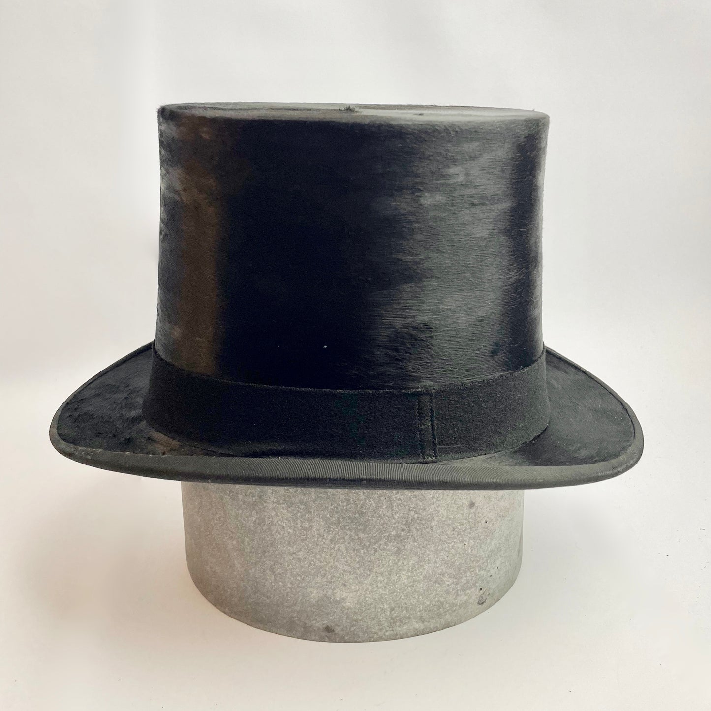 Victorian Black Silk Top Hat with Original Box by Dunn & Co London