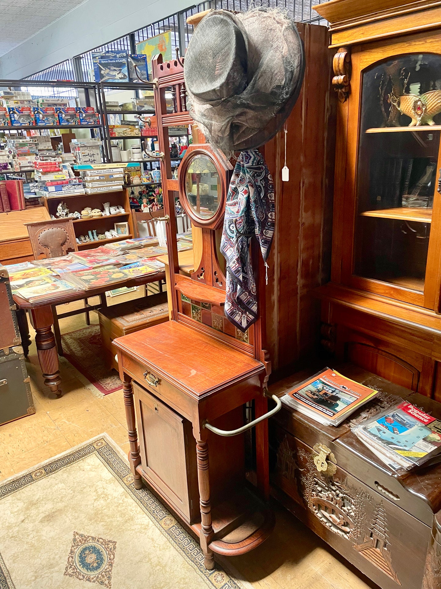 Antique Victorian Oak Hallstand
