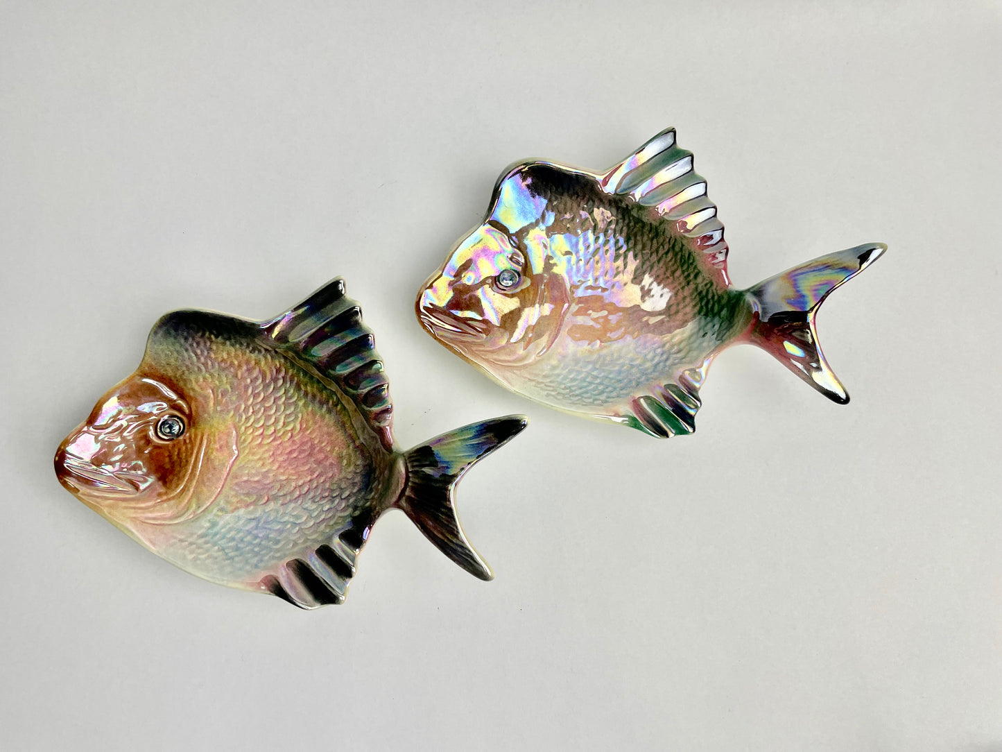 Small Wembley Ware Pink Snapper Dishes