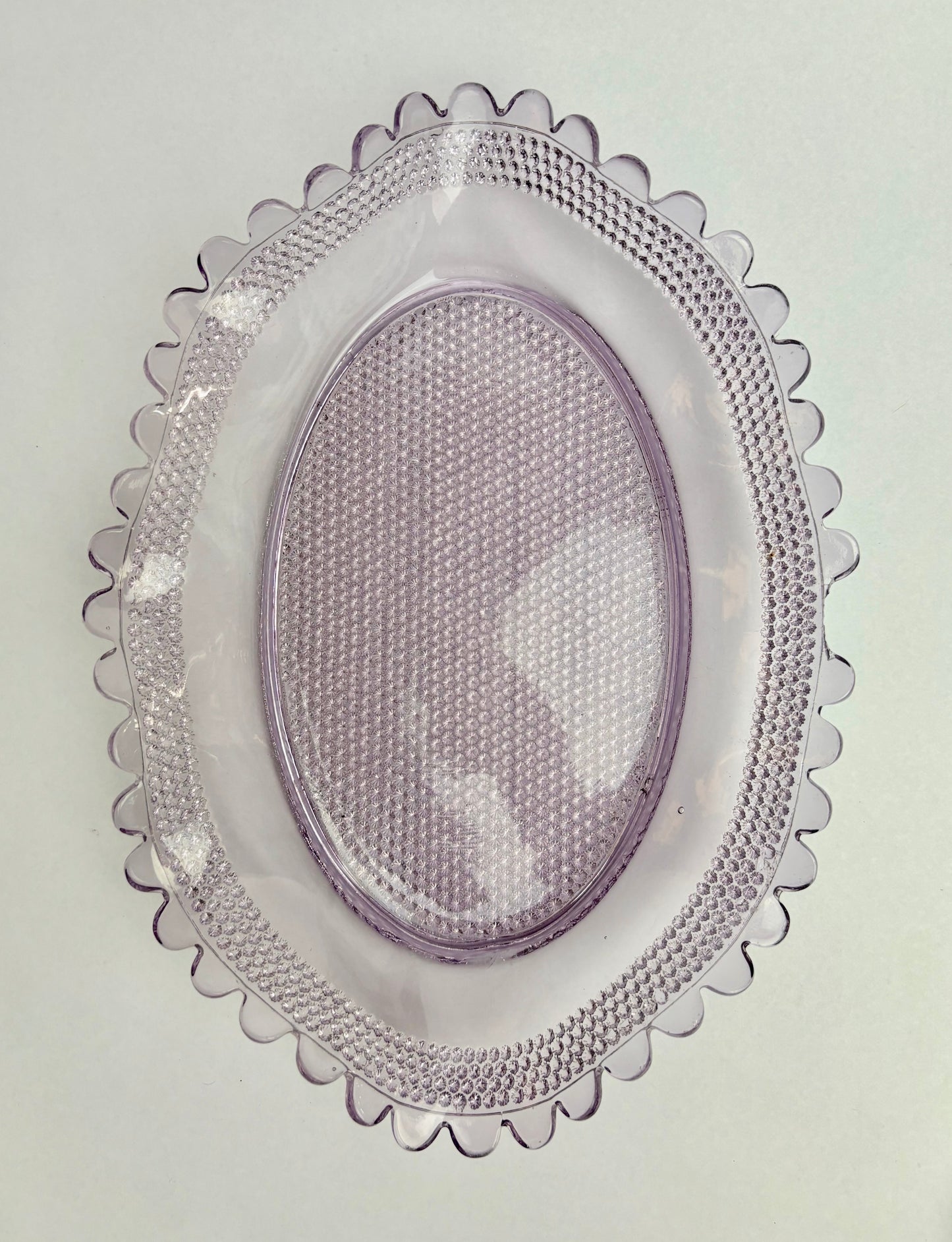 Amethyst Hobnail Glass Platter