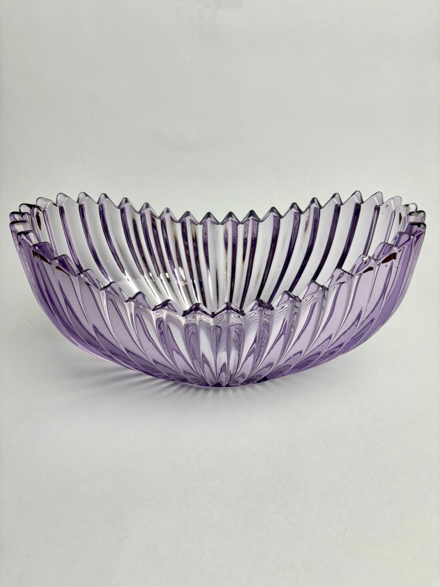 Antique Sowerby Amethyst Glass Fruit Bowl