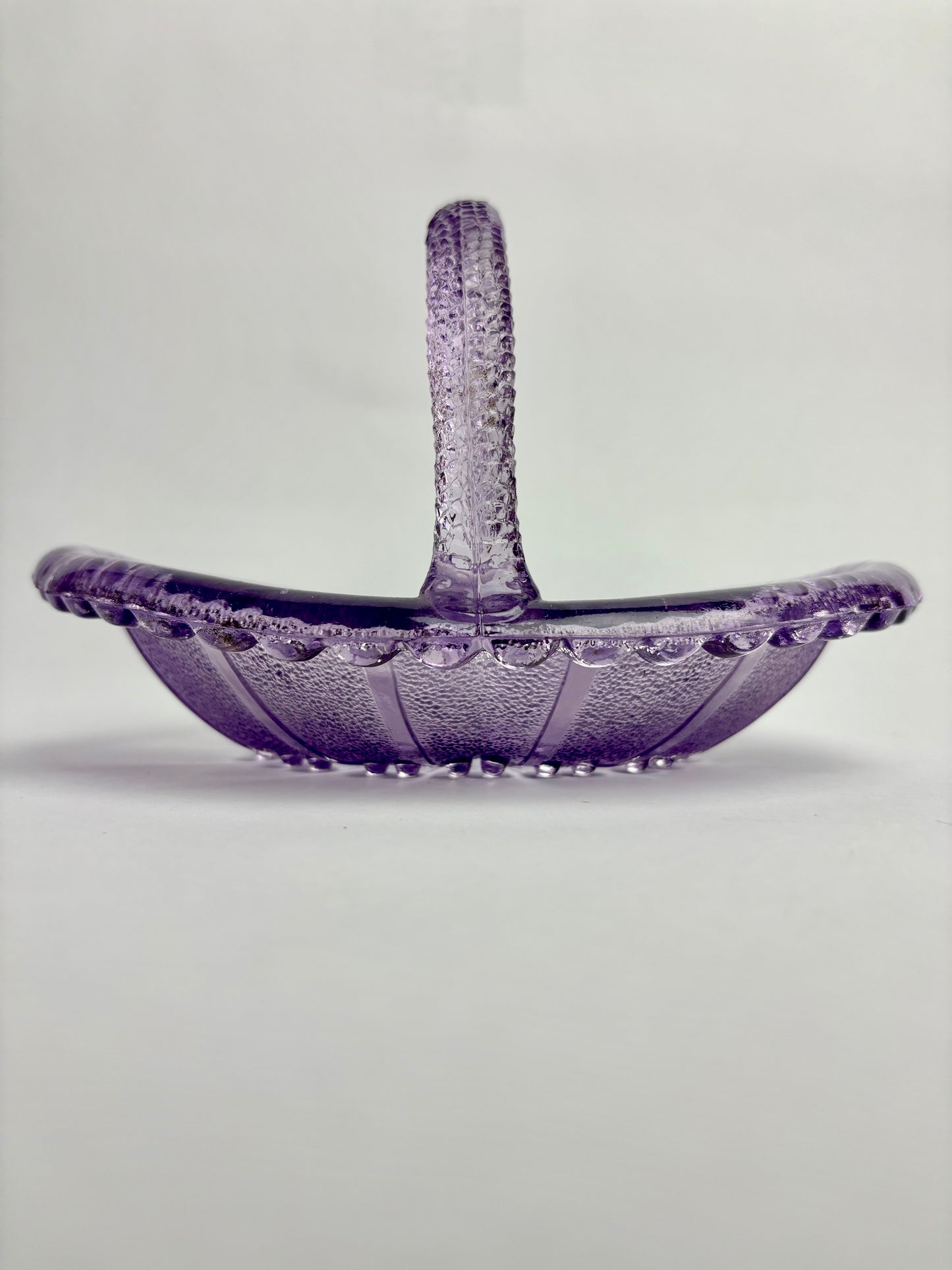 Antique Amethyst Glass Basket