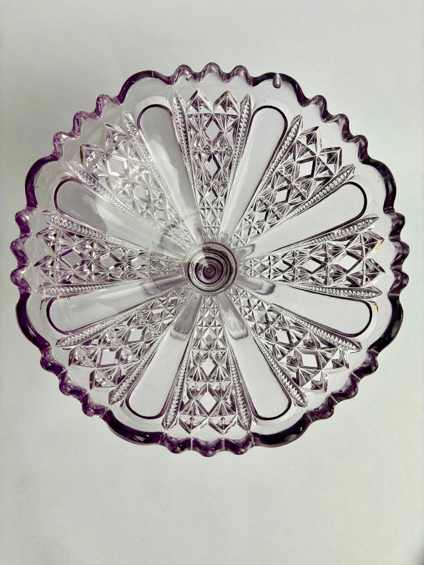 Amethyst Glass Compote