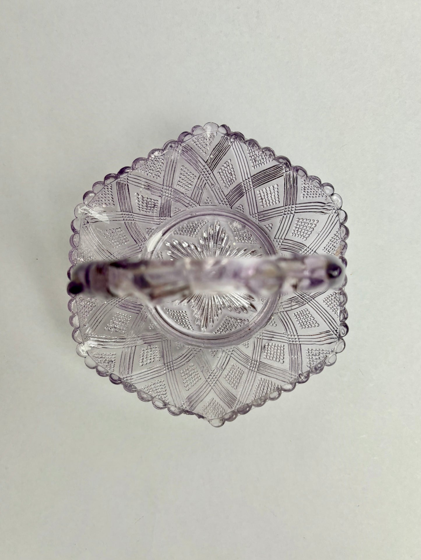 Amethyst Glass Basket