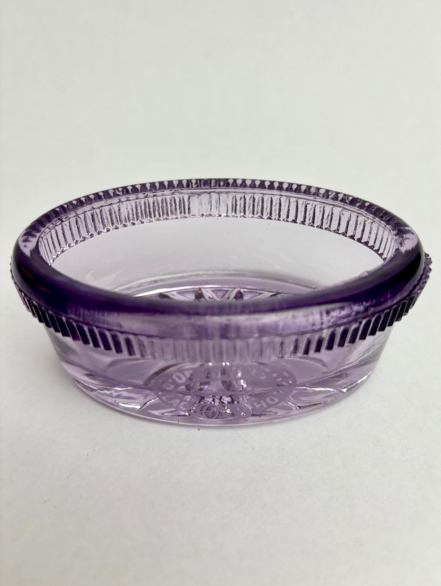 Amethyst Glass Salt Bowl from the Palace Hotel, Perth WA