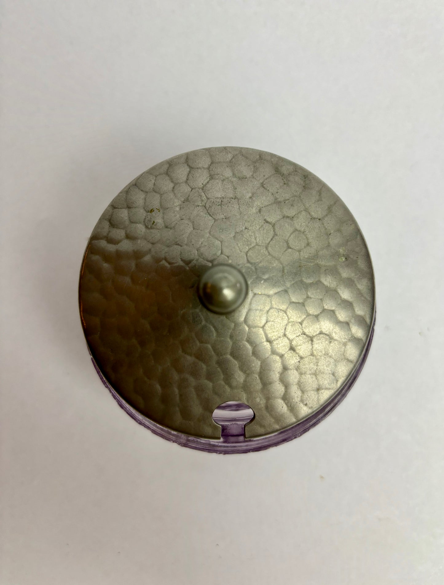 Small Vintage Amethyst Glass Trinket Box
