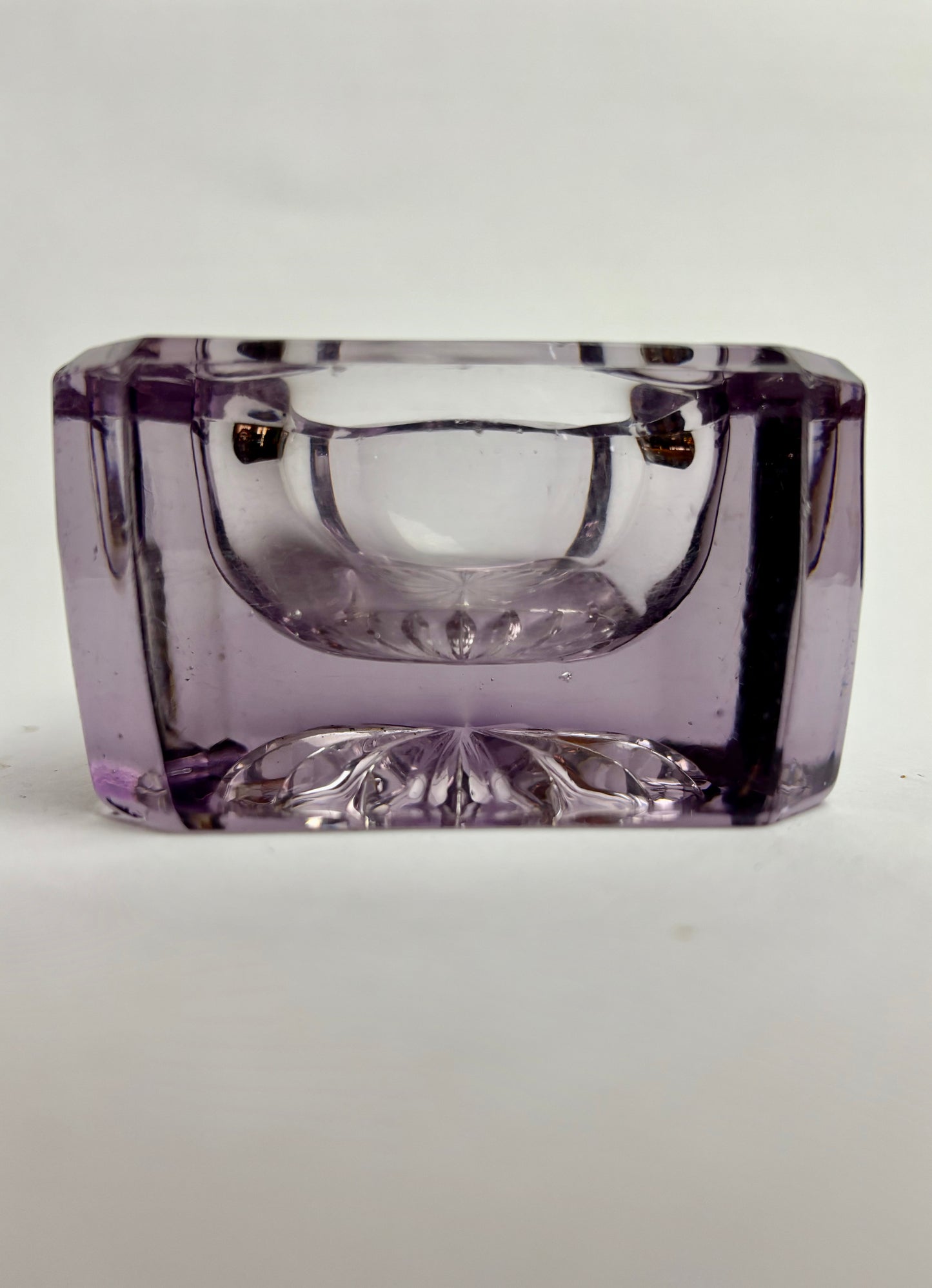Antique Amethyst Glass Salt Dish by Sowerby