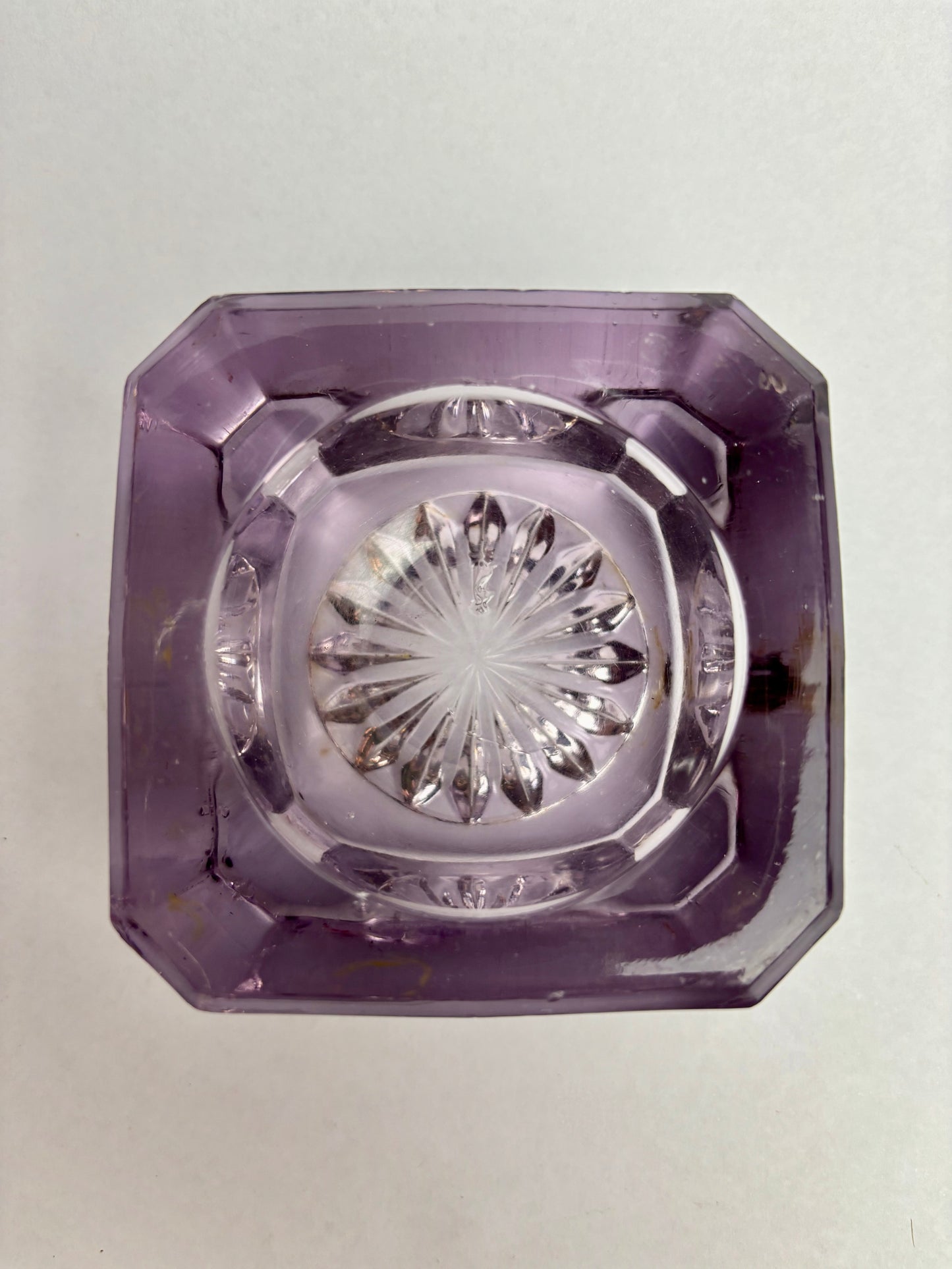 Antique Amethyst Glass Salt Dish by Sowerby