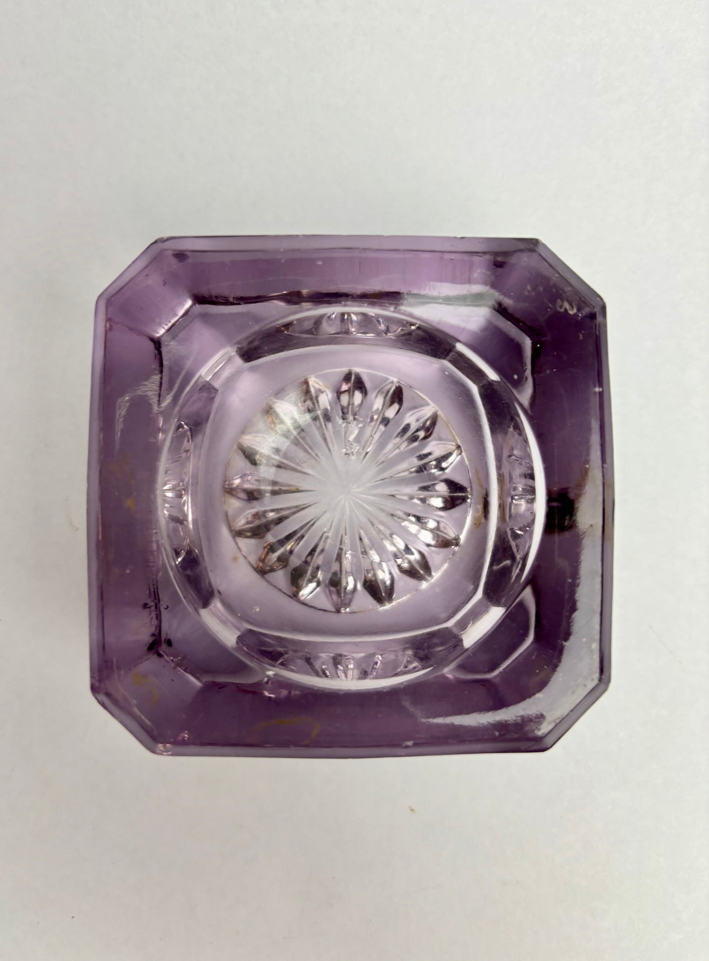 Antique Amethyst Glass Salt Dish by Sowerby