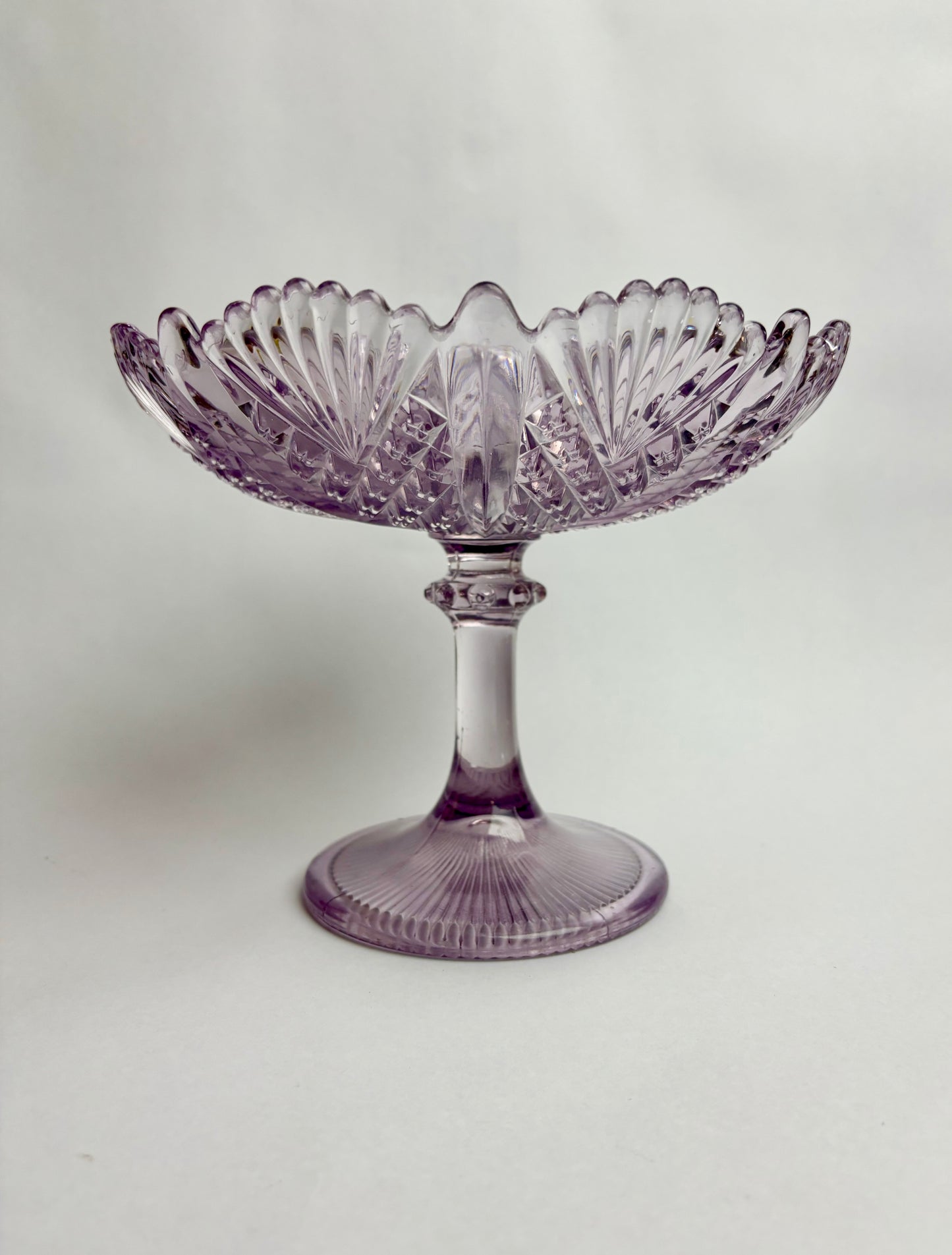 Amethyst Glass Compote