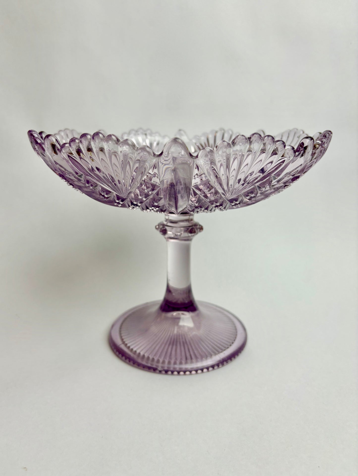 Amethyst Glass Compote