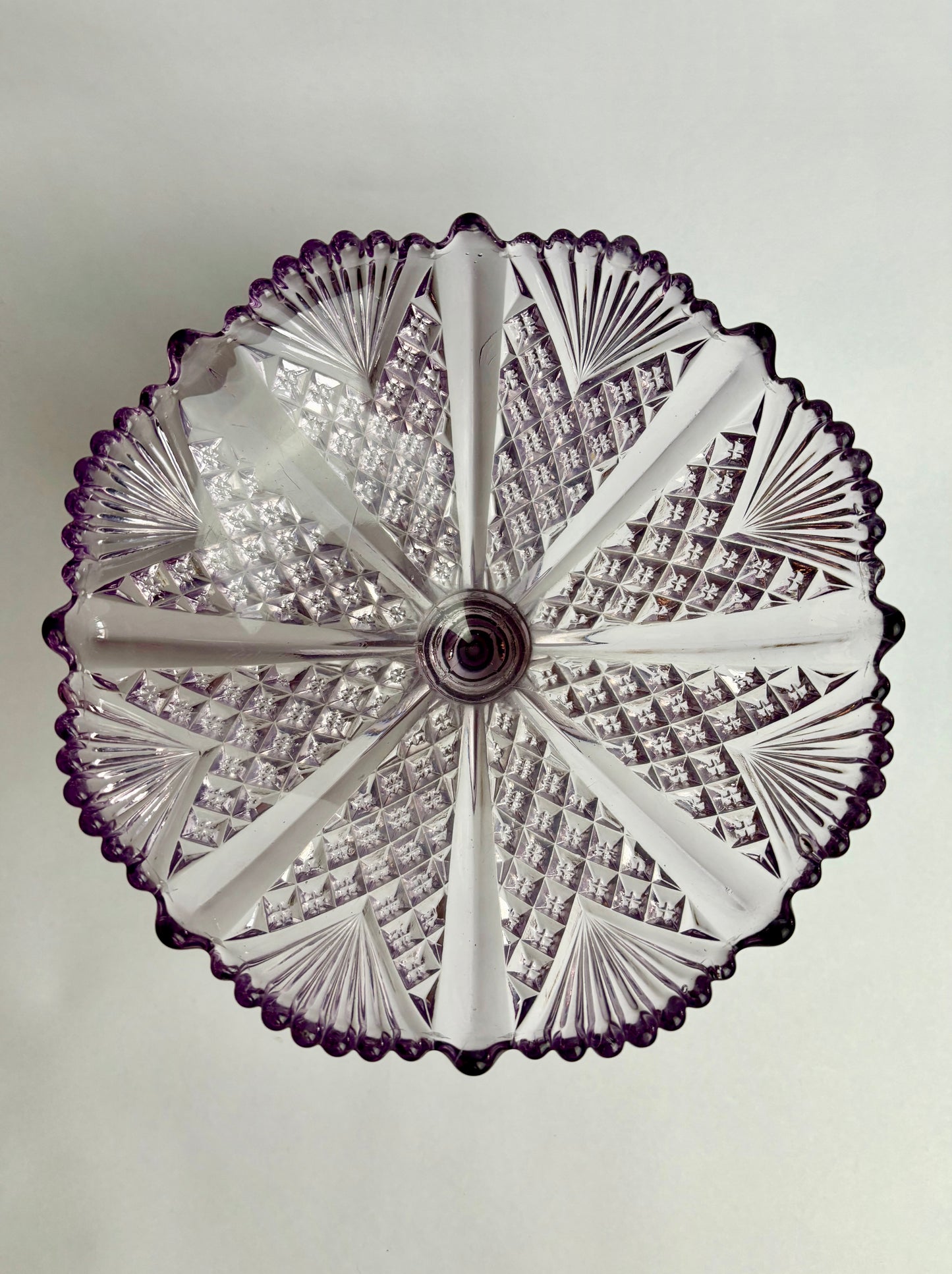 Amethyst Glass Compote