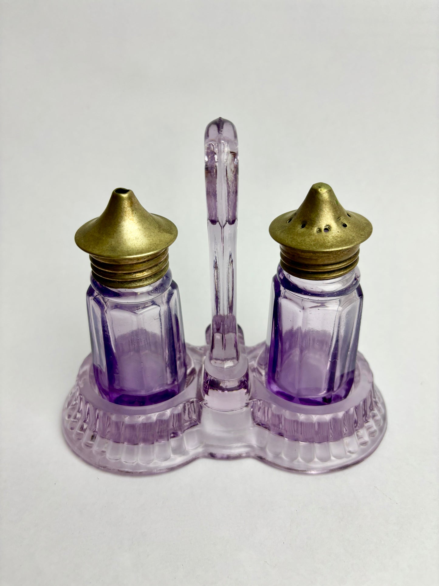 Amethyst Glass Salt & Pepper Set