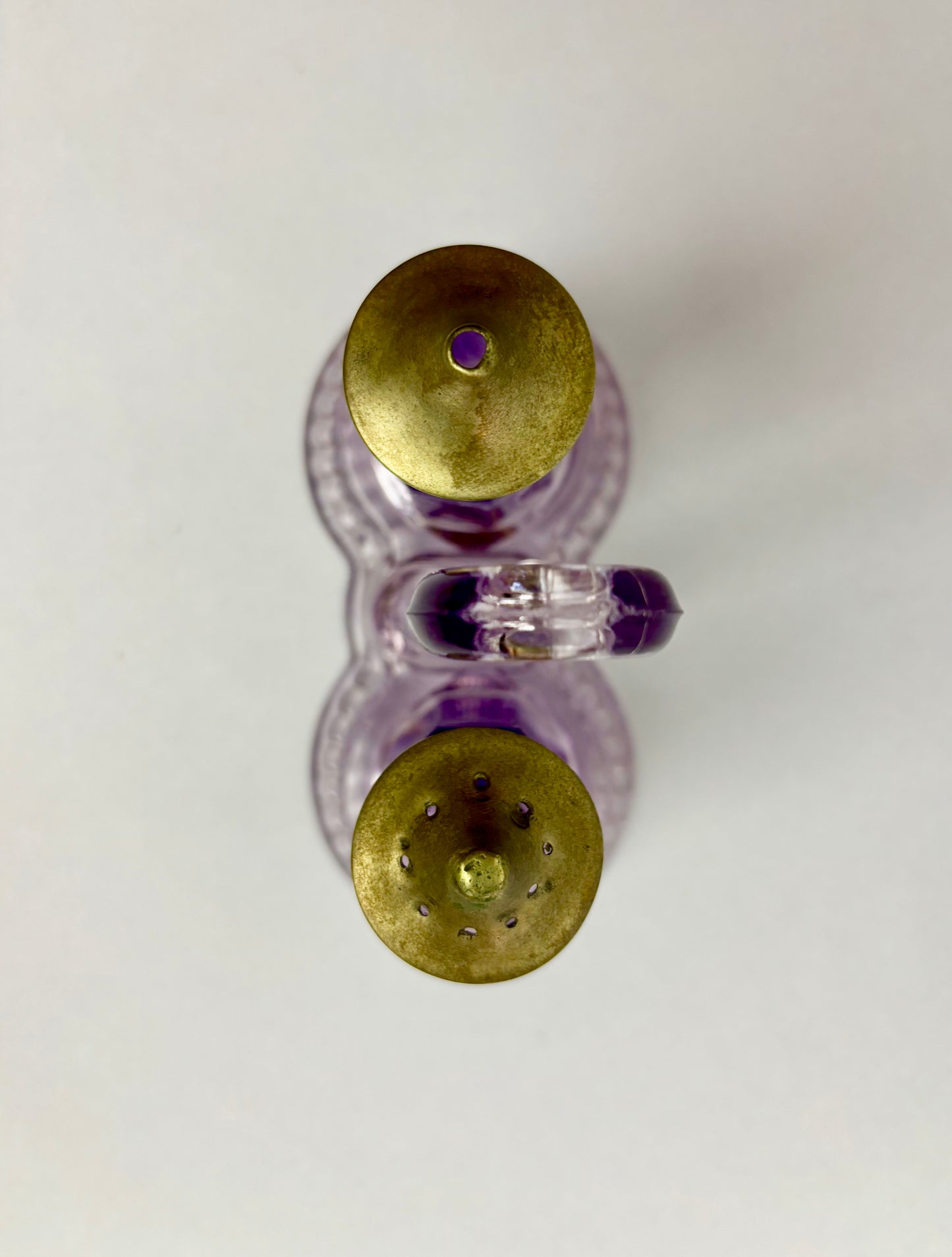 Amethyst Glass Salt & Pepper Set