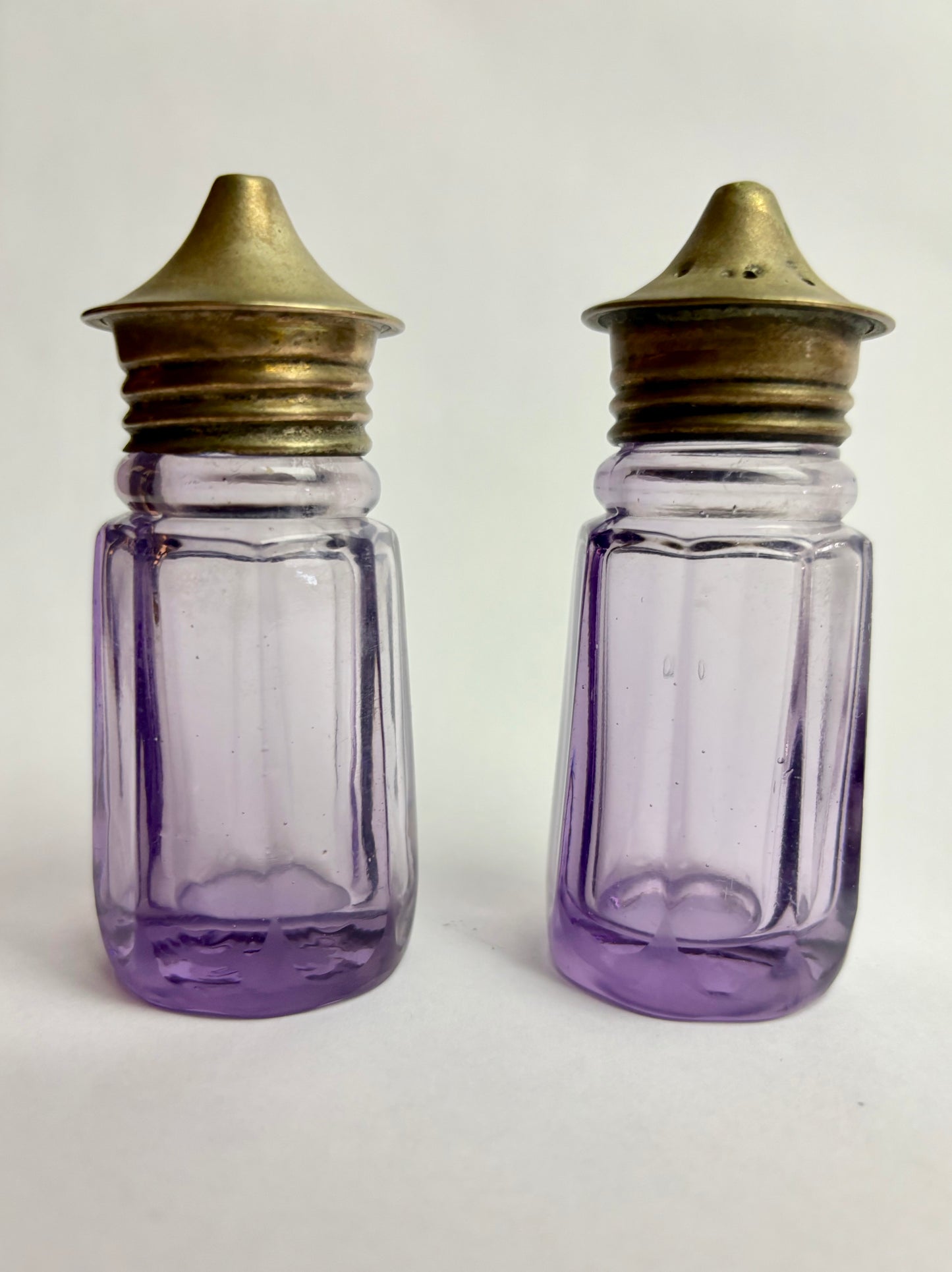 Amethyst Glass Salt & Pepper Set