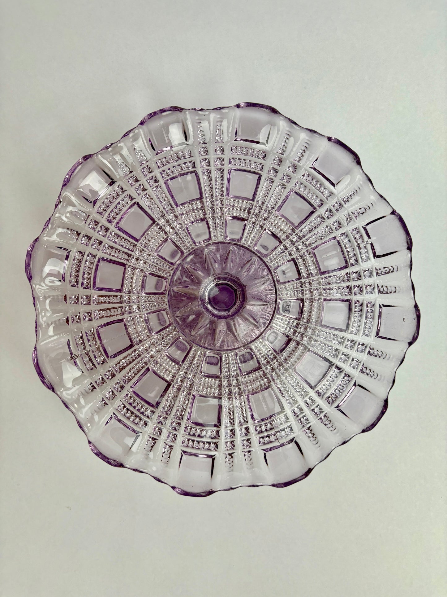 Antique Amethyst Glass Cake Stand by George Davidson, 1849