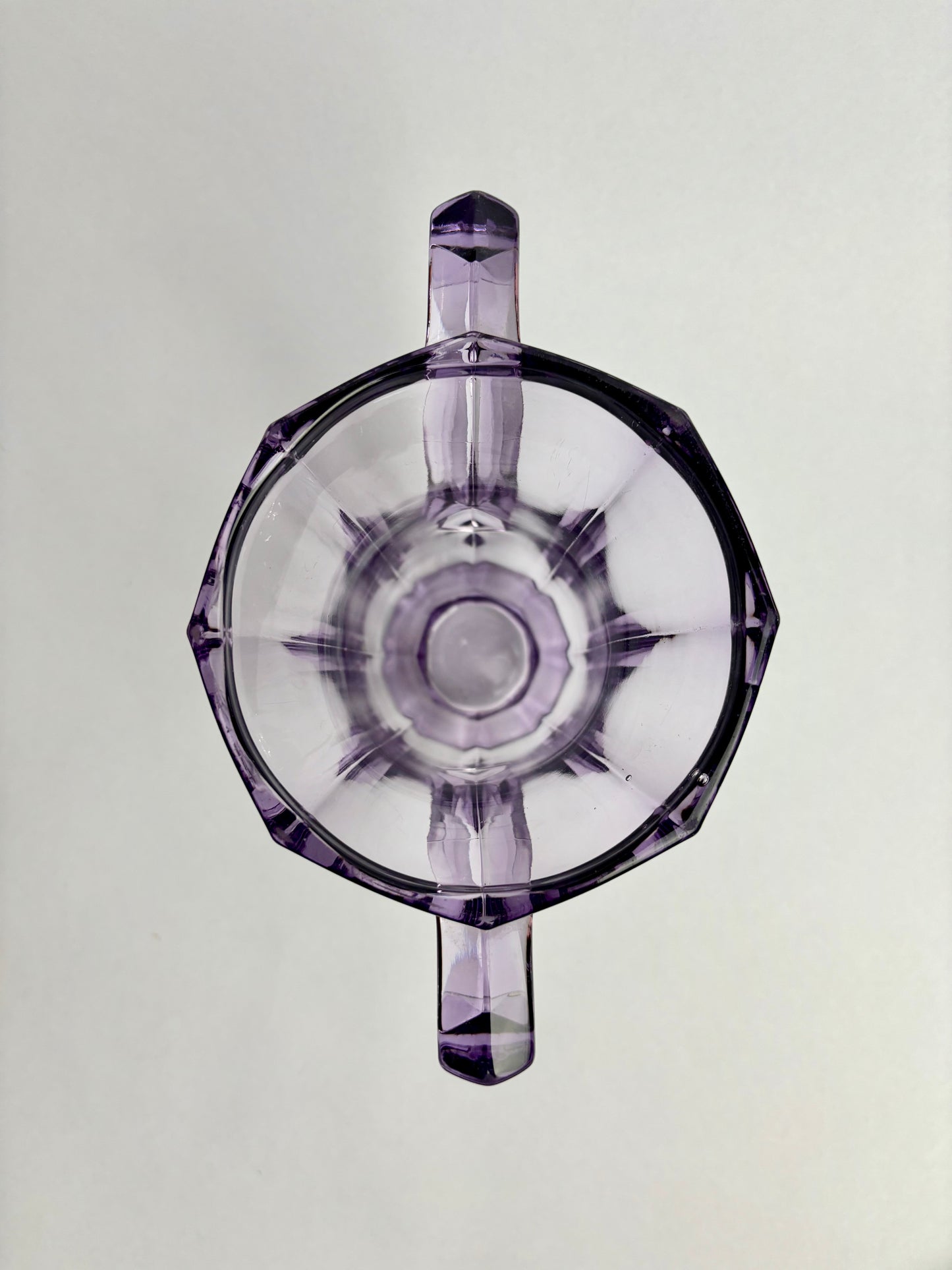 Amethyst Glass Two-Handled Vase