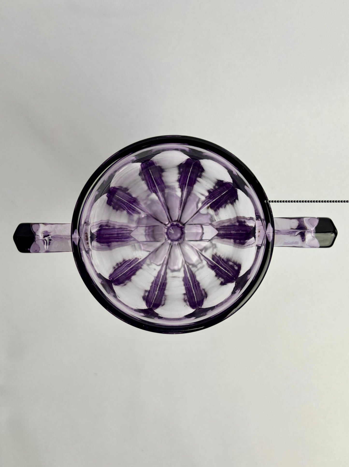 Amethyst Glass Two-Handled Vase