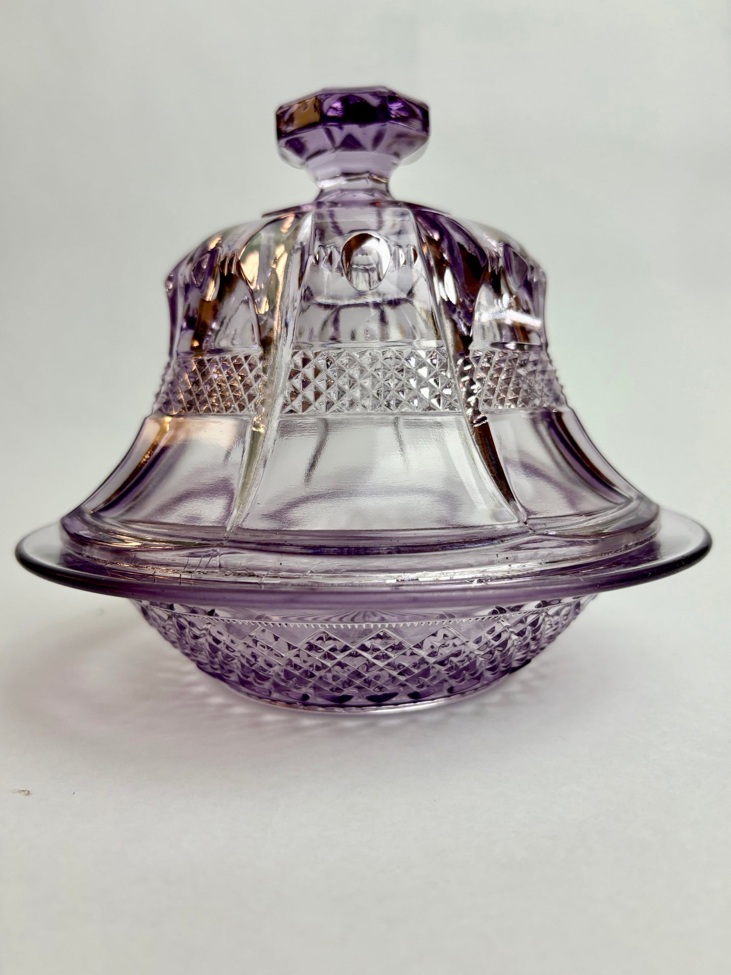 Antique Lidded Amethyst Glass Plate, c1914 611554