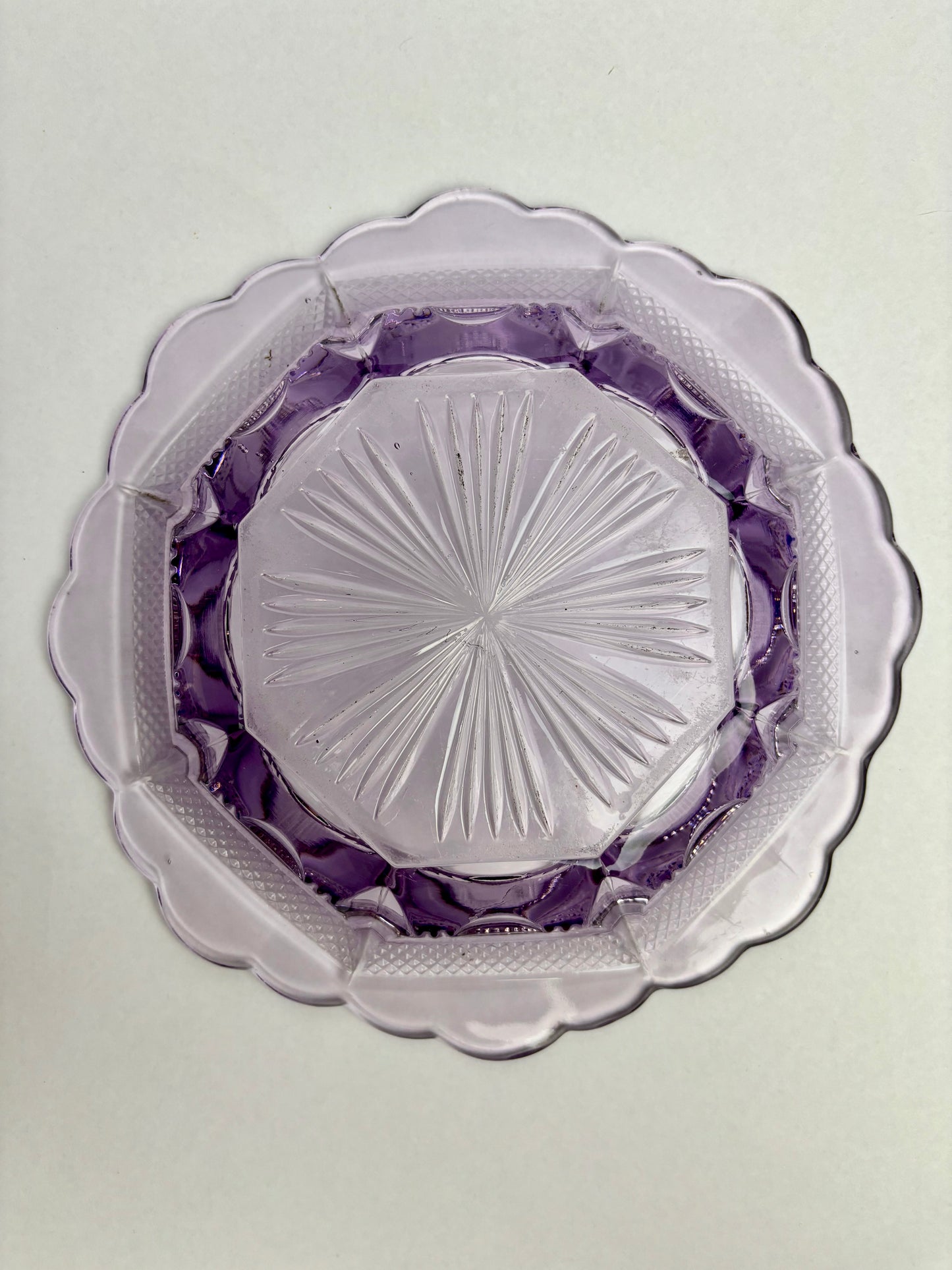 Amethyst Glass Lidded Bowl