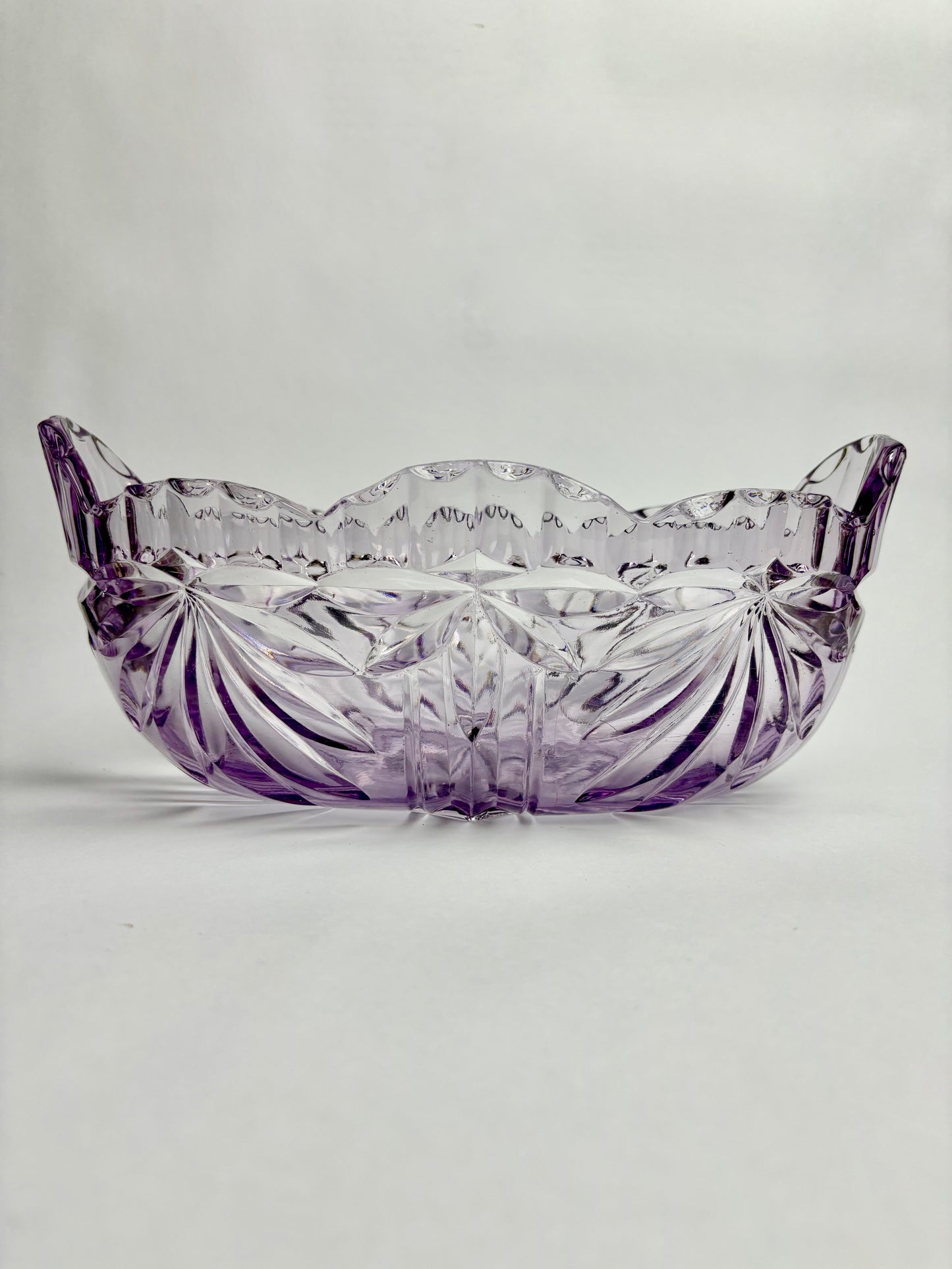 Large Vintage Amethyst Glass Bowl